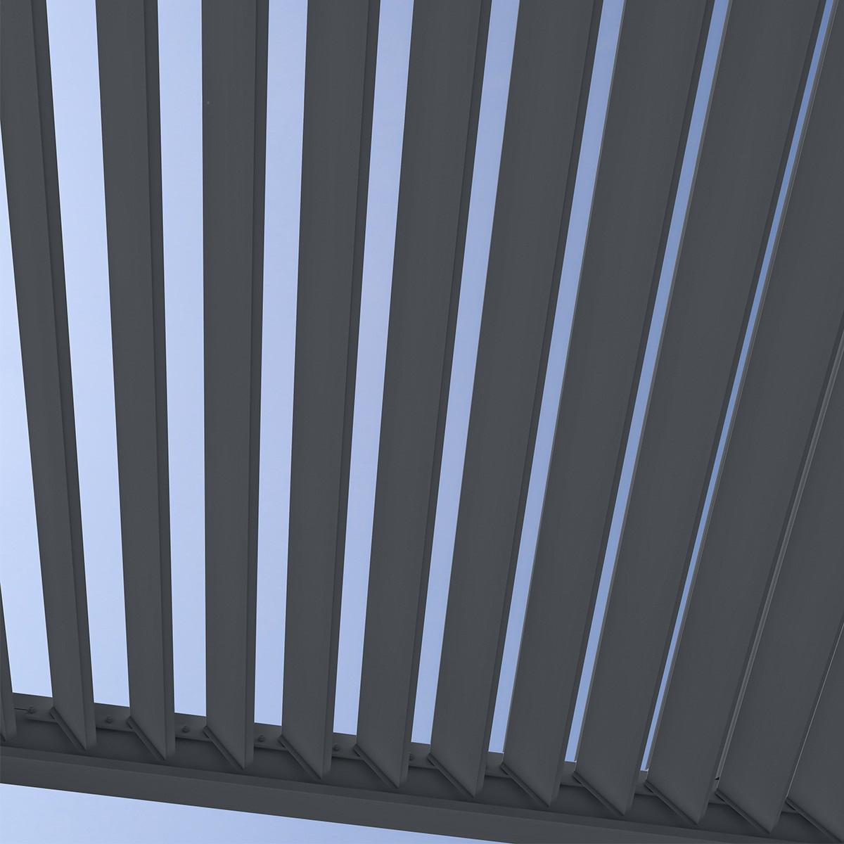 Pergola Deluxe 530x360 Cm Anthrazit Aluminium - Anthrazit, Basics, Metall (530/255/360cm) - WEIDE