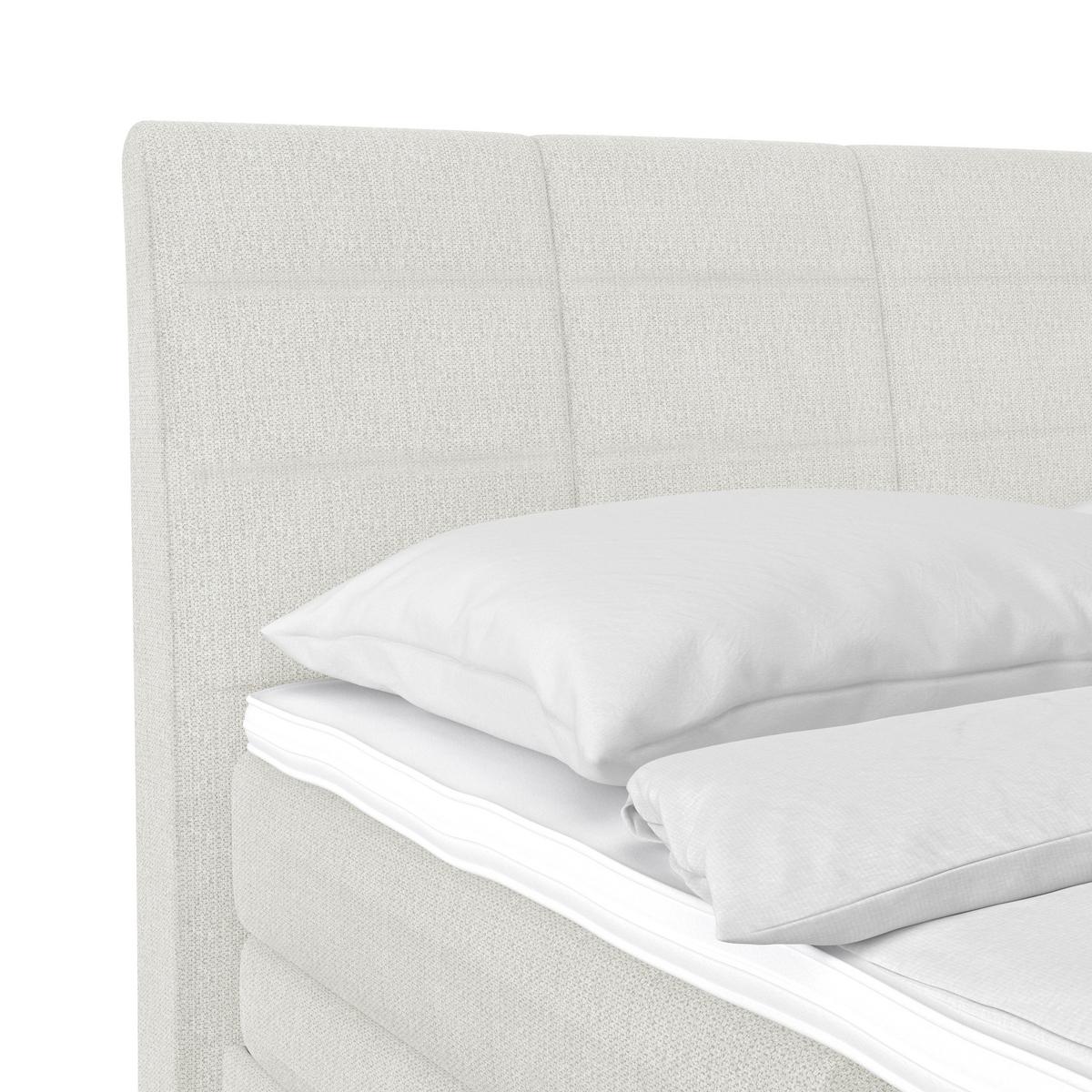 Boxspringbett Libra - Schwarz/Weiß, KONVENTIONELL, Textil (160/200cm)