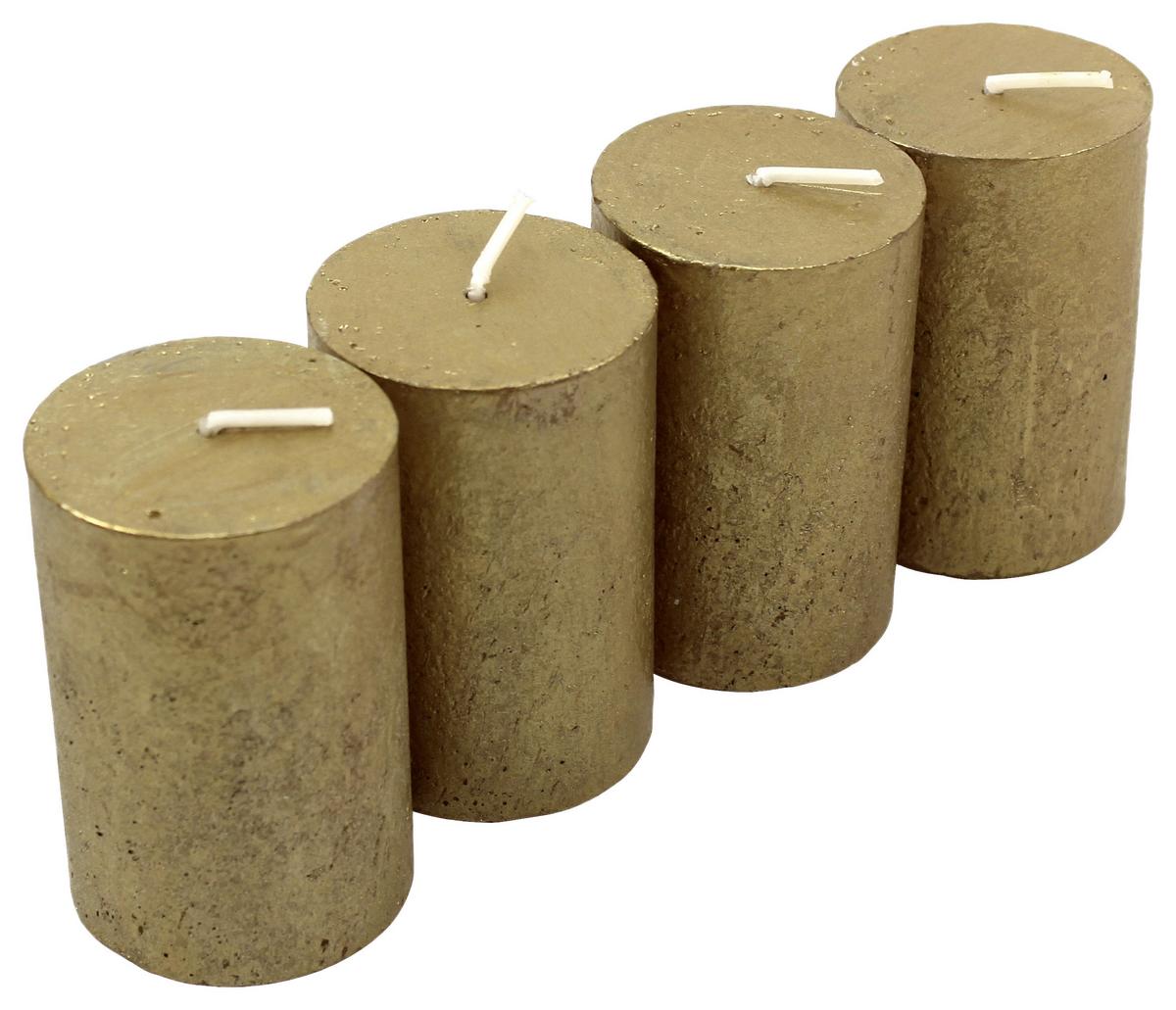 Stumpenkerzenset Carina - Smaragdgrün/Bordeaux, Basics, Karton/Naturmaterialien (25/6.5/9cm) - Luca Bessoni