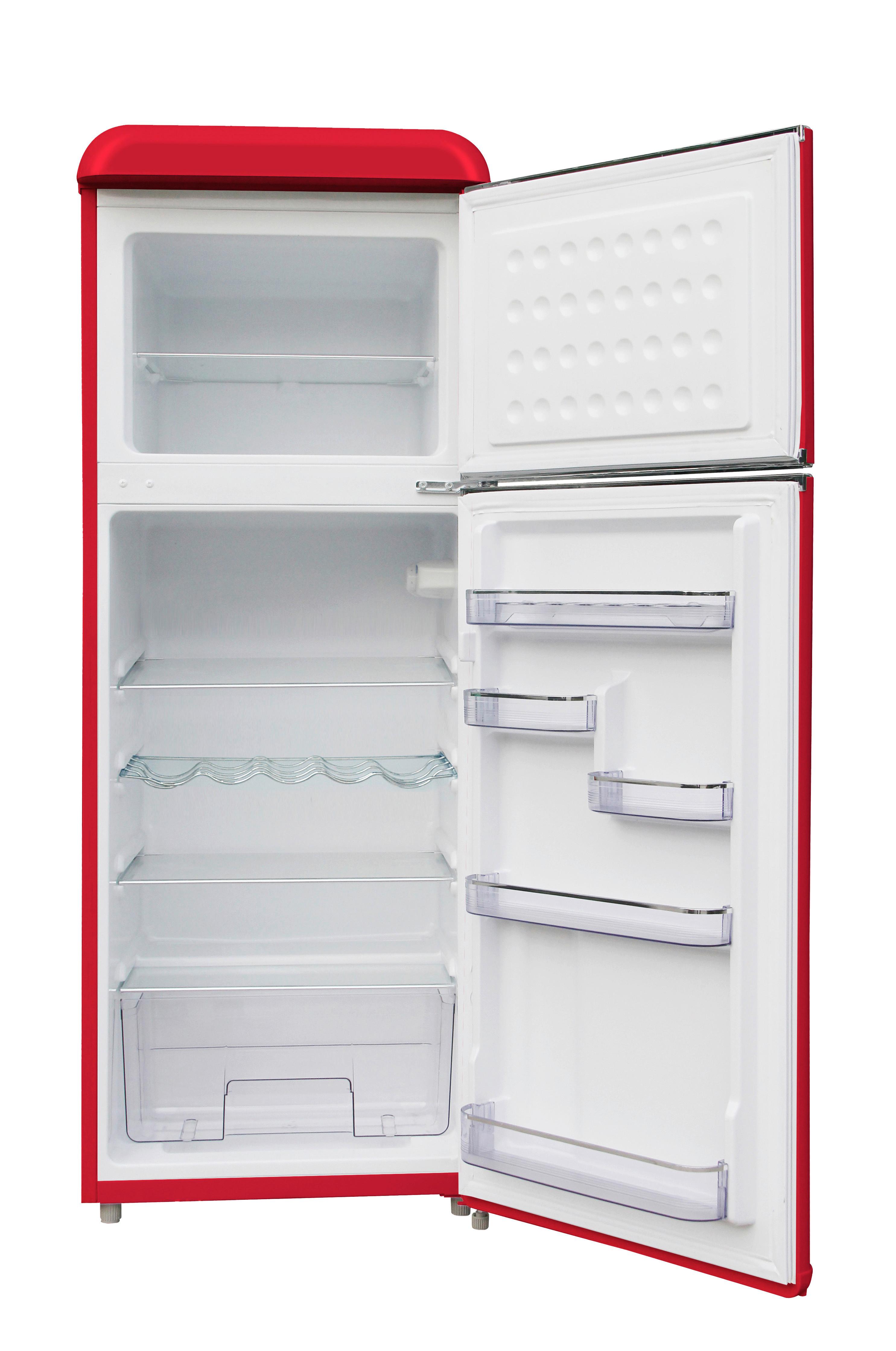 Kühl-Gefrier-Kombination Nabo Kgr 3020 - Rot, Basics, Metall (54cm) - Nabo