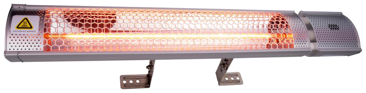 Halogenheizstrahler Heater Wall 2000w Gold Halogen - Silberfarben, Basics, Metall (67,5/10,5/7,5cm)