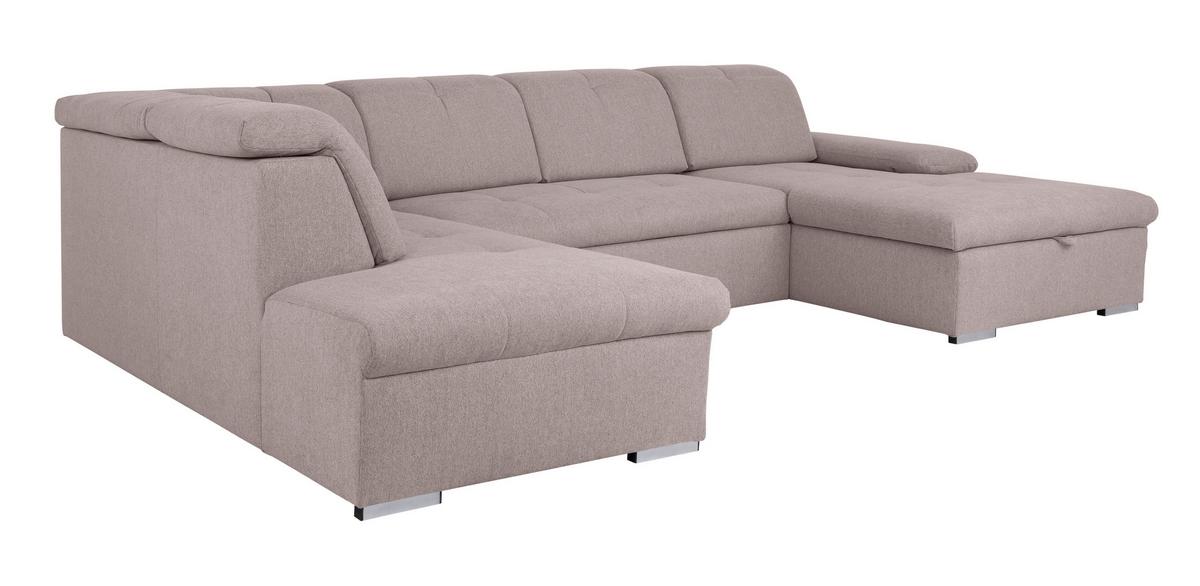 Wohnlandschaft Ramzes Taupe U: 215x328x173 cm - Taupe/Grau, Design, Textil (215/328/173cm) - MID.YOU