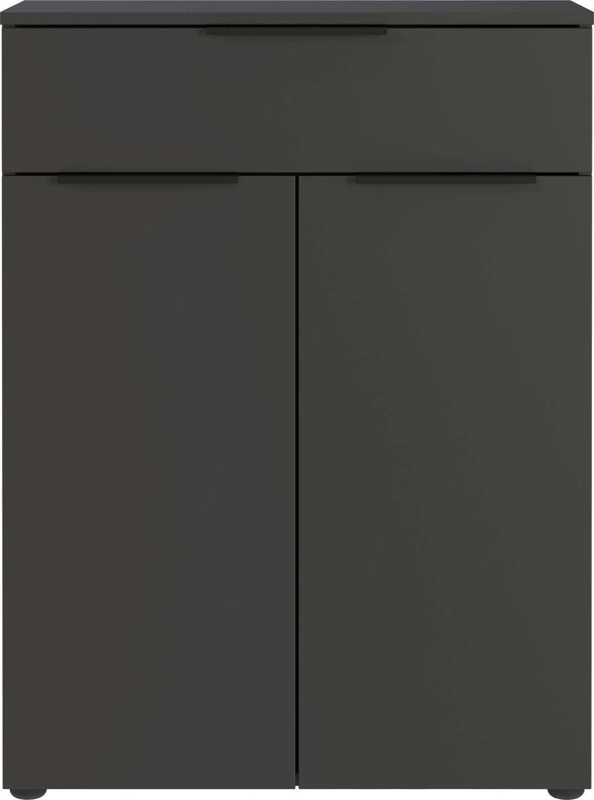 Unterschrank Crandon Graphitfarben, B:71 cm - Schwarz/Graphitfarben, MODERN, Holzwerkstoff (71/95/34cm) - Germania
