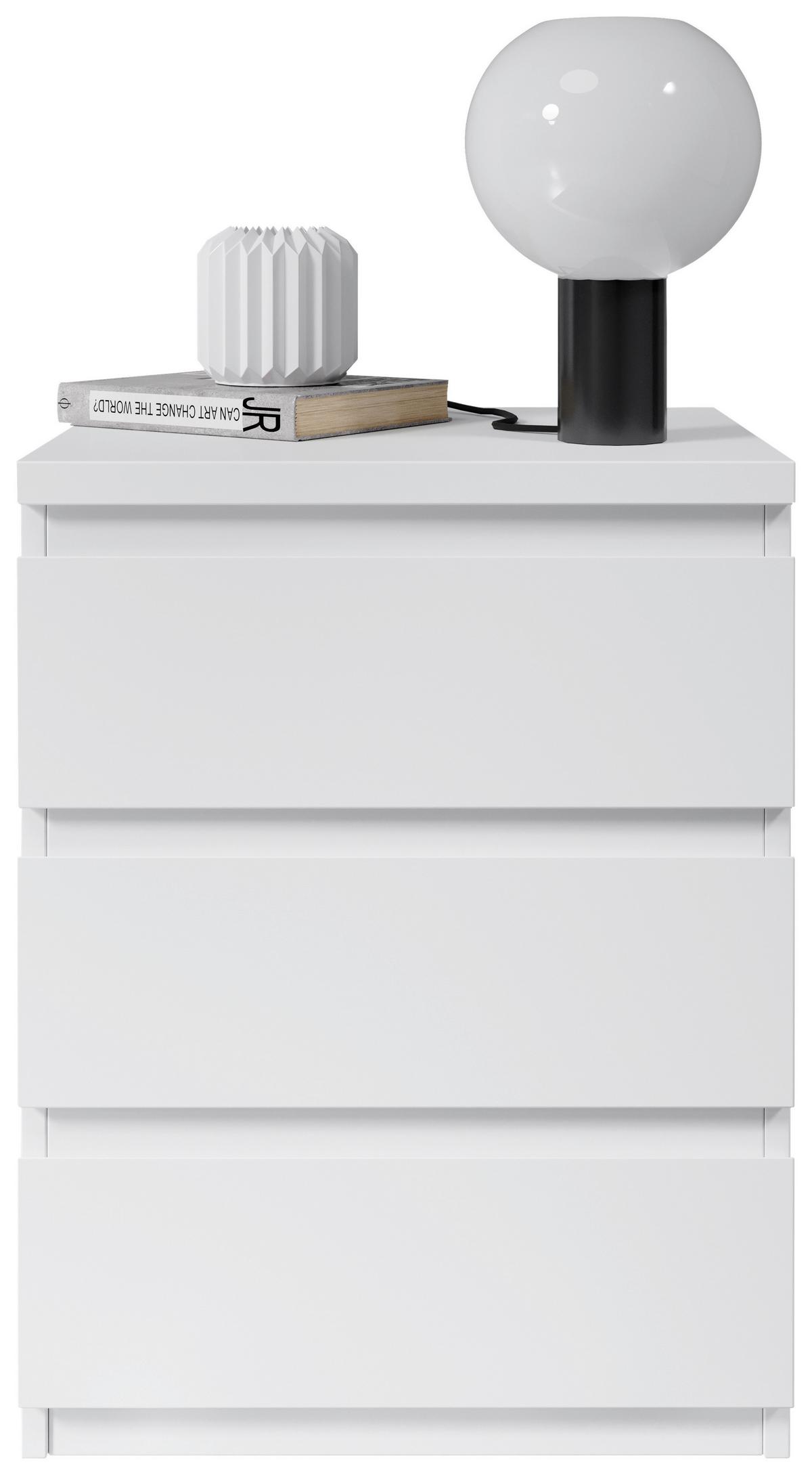 Noční stolek OLLI bíla - bílá, Basics (45/61,4/38cm) - MID.YOU