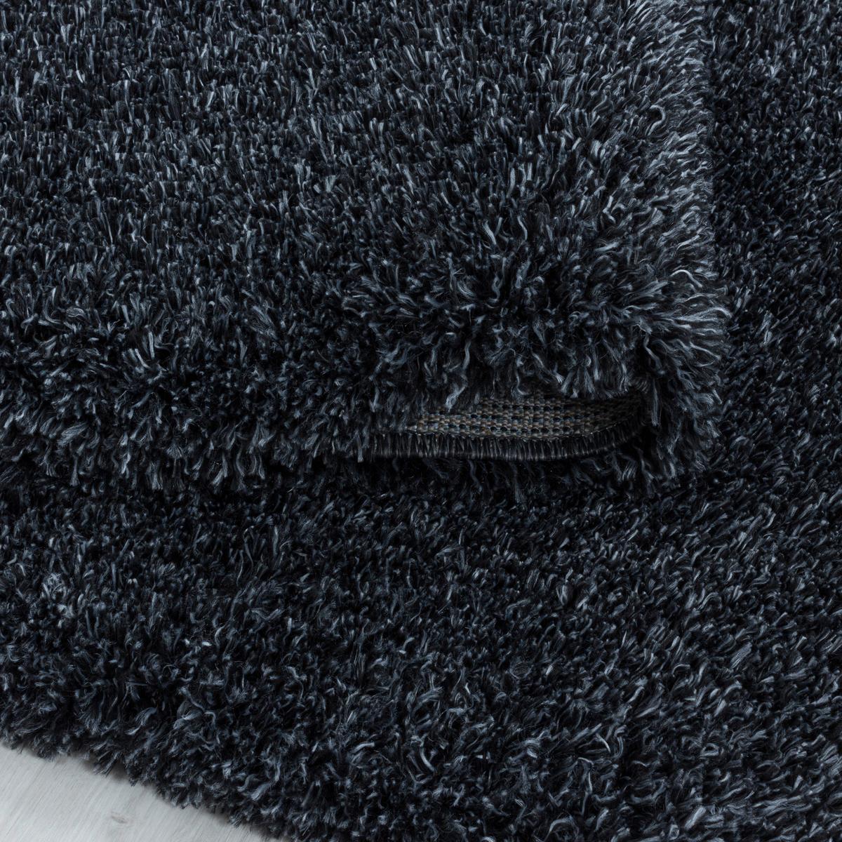 Hochflor Teppich Anthrazit Naturfaser Fluffy 280x370 cm - Anthrazit, Basics, Textil (280/370cm)