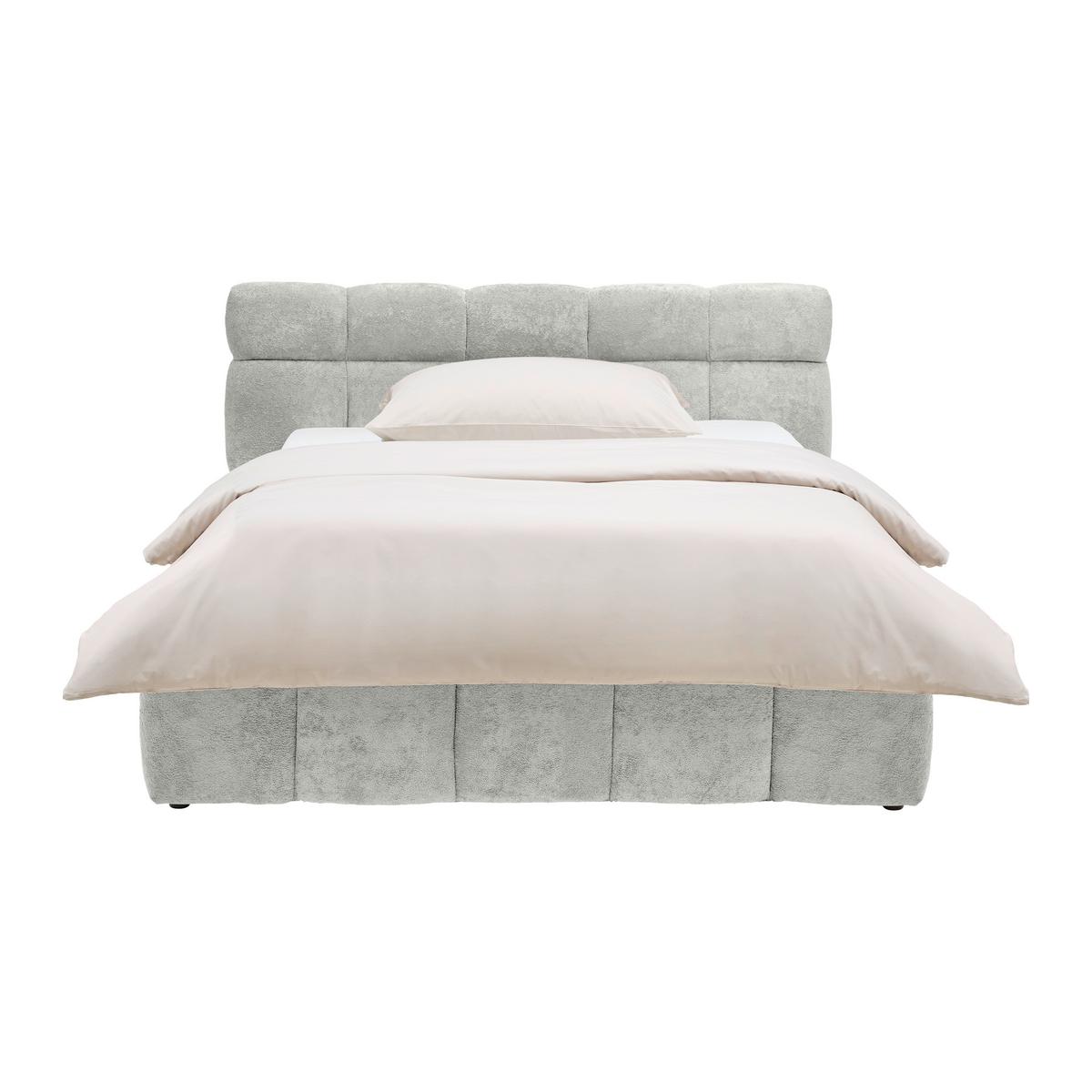 Čalúnená posteľ MONTE 120x200, sivohnedá - čierna/taupe, Konventionell, textil/plast (120/200cm) - Based