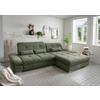 Ecksofa Dalida Dunkelgrün S: 300x196cm - Chromfarben/Dunkelgrün, MODERN, Textil (300/196cm) - Livetastic