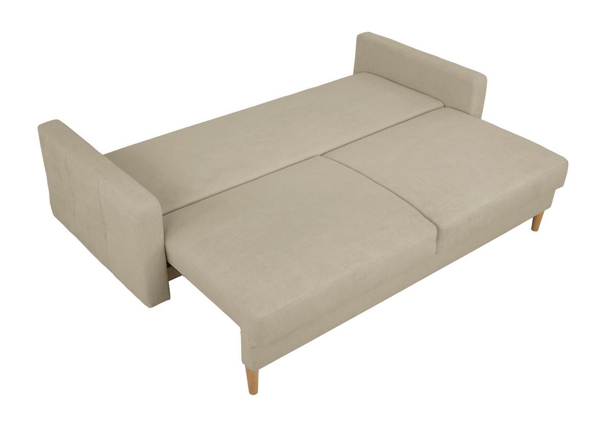 Schlafsofa Noret, Taupe B: 222 Cm - Taupe/Buchefarben, Design, Textil (222/93/99cm) - MID.YOU