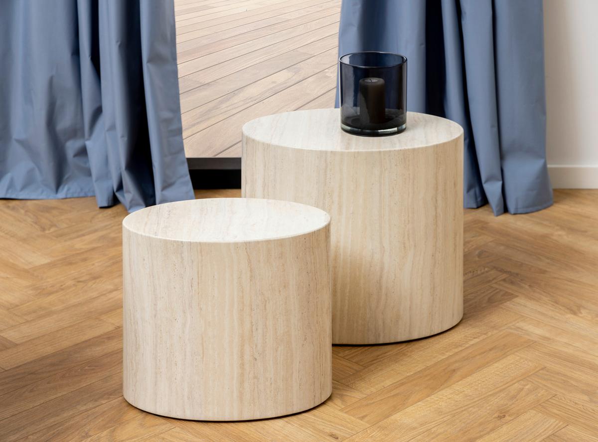 Couchtischset Mice 0000098389 - Naturfarben, Design, Holzwerkstoff (33/48/40cm) - MID.YOU
