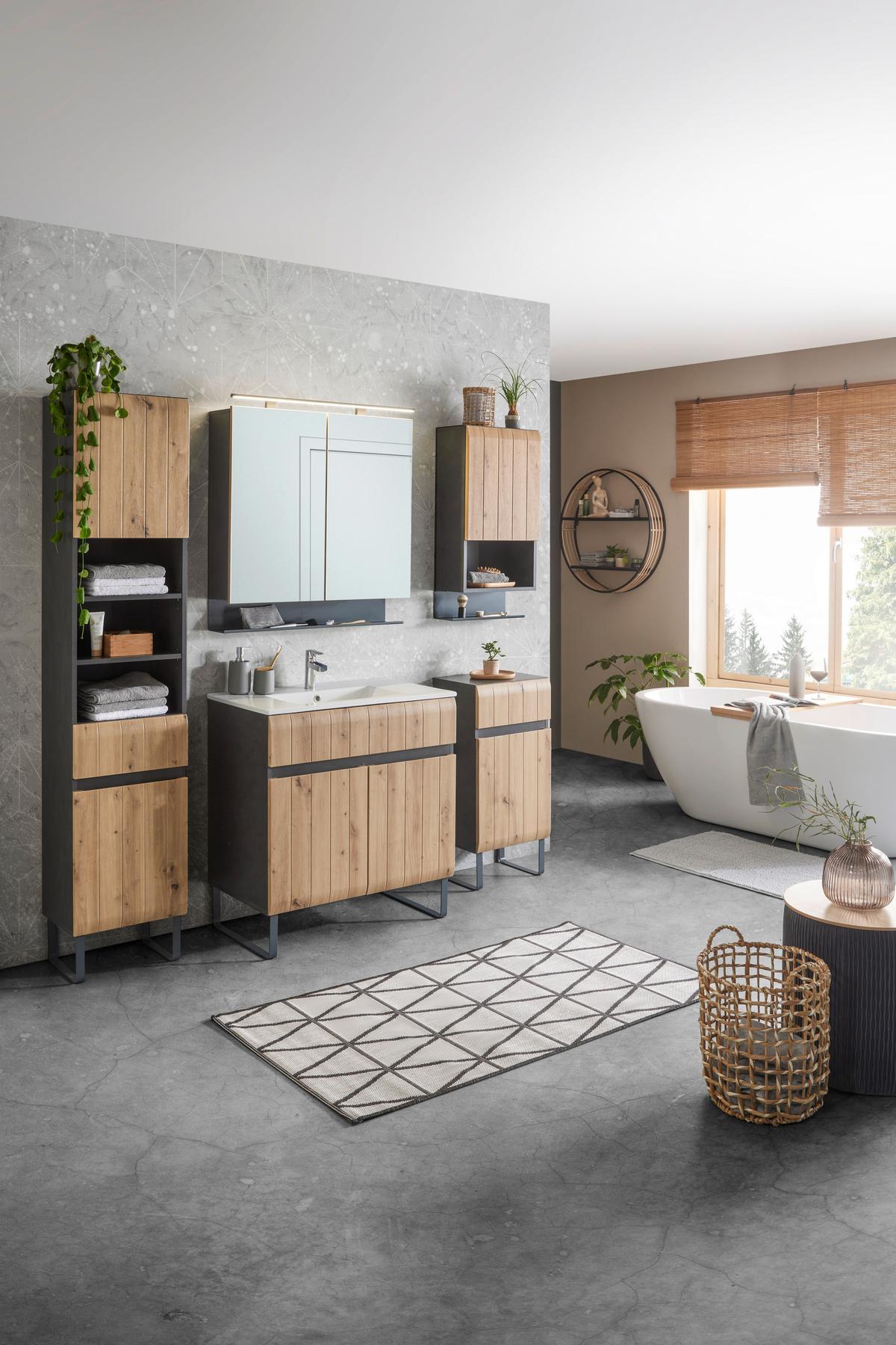 VYSOKÁ SKŘÍŇ LYNN -EXKLUSIV- - Moderní, kompozitní dřevo (40/176/31cm) - Premium Living