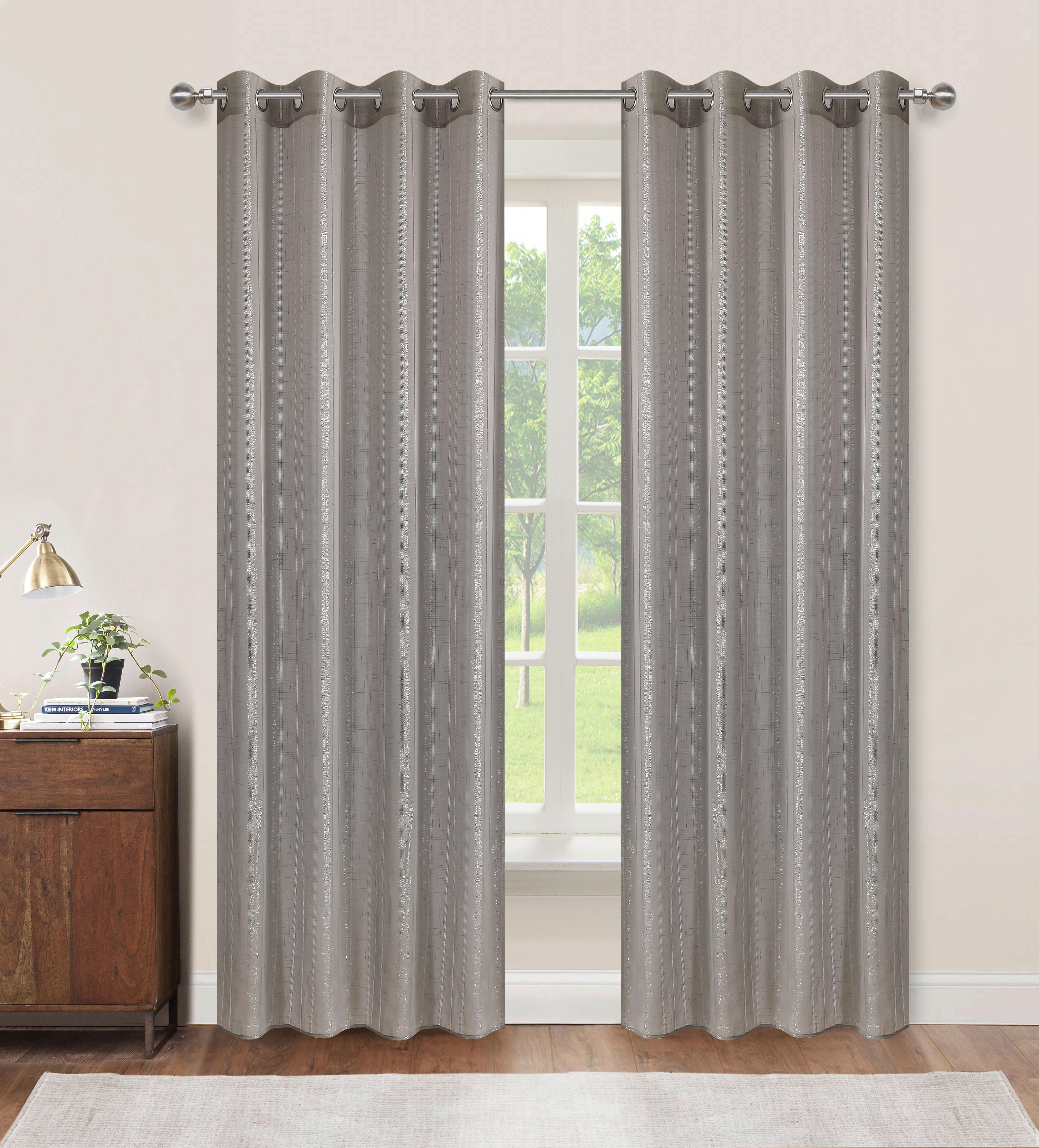 Vorhang Mit Ösen Paloma 140x245 cm Silberfarben - Silberfarben, MODERN, Textil (140/245cm) - Luca Bessoni