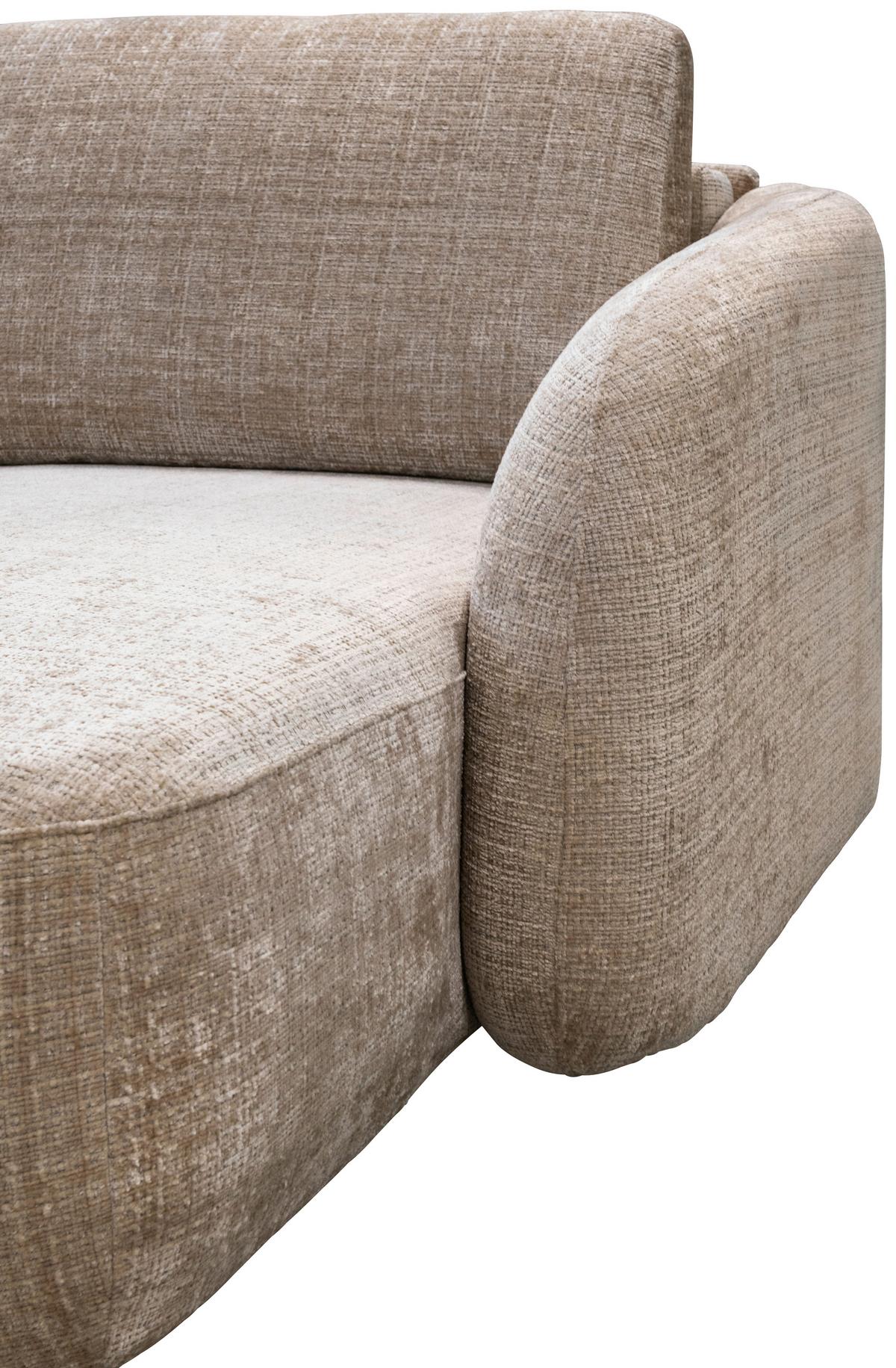 Rohová sedačka PAOLA, pravá, kašmírová ženilka - čierna/kašmírová, Design, textil (270/154cm)