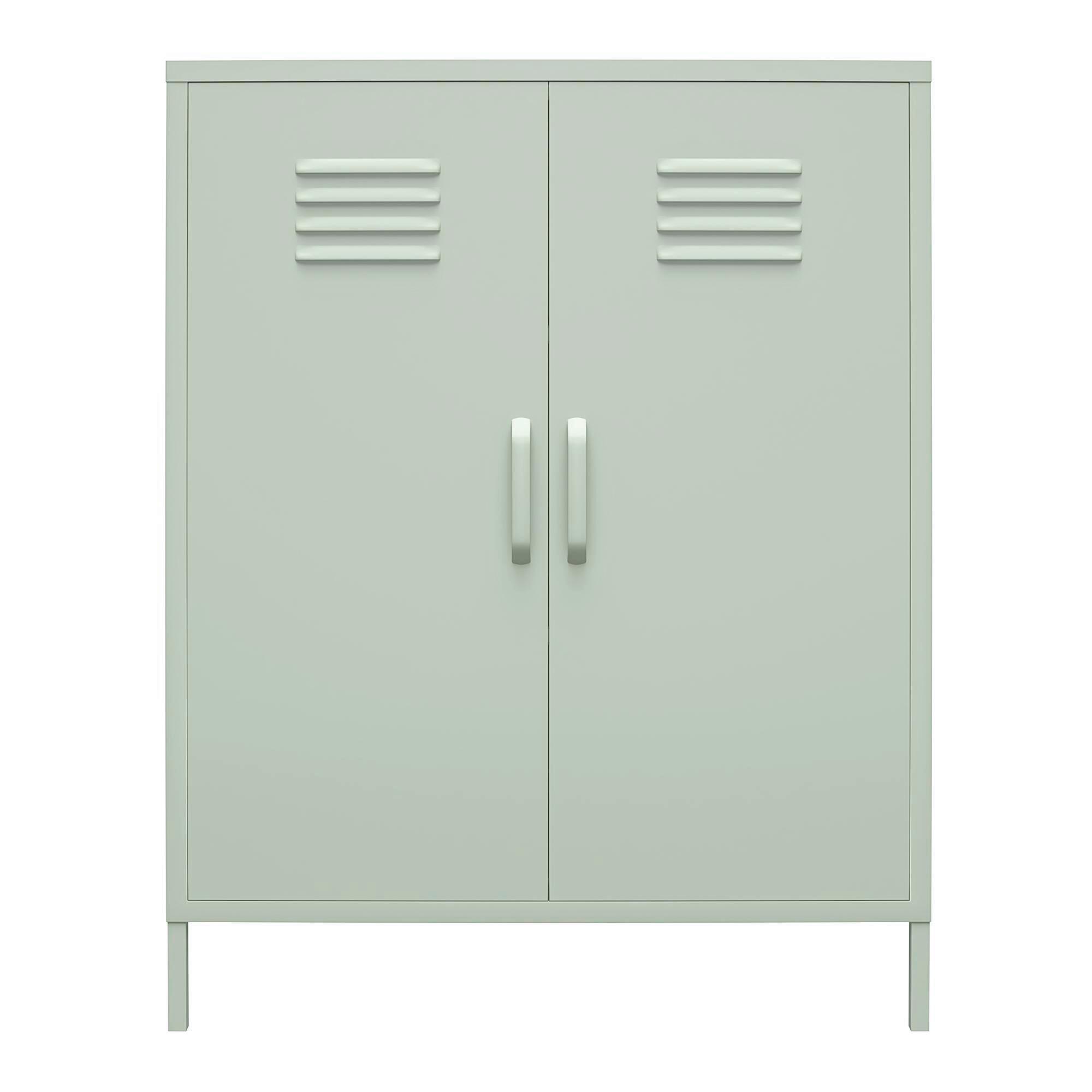 Highboard Mission District Grün B: 40cm - Hellgrün/Grün, Design, Metall (40/102/80cm) - MID.YOU