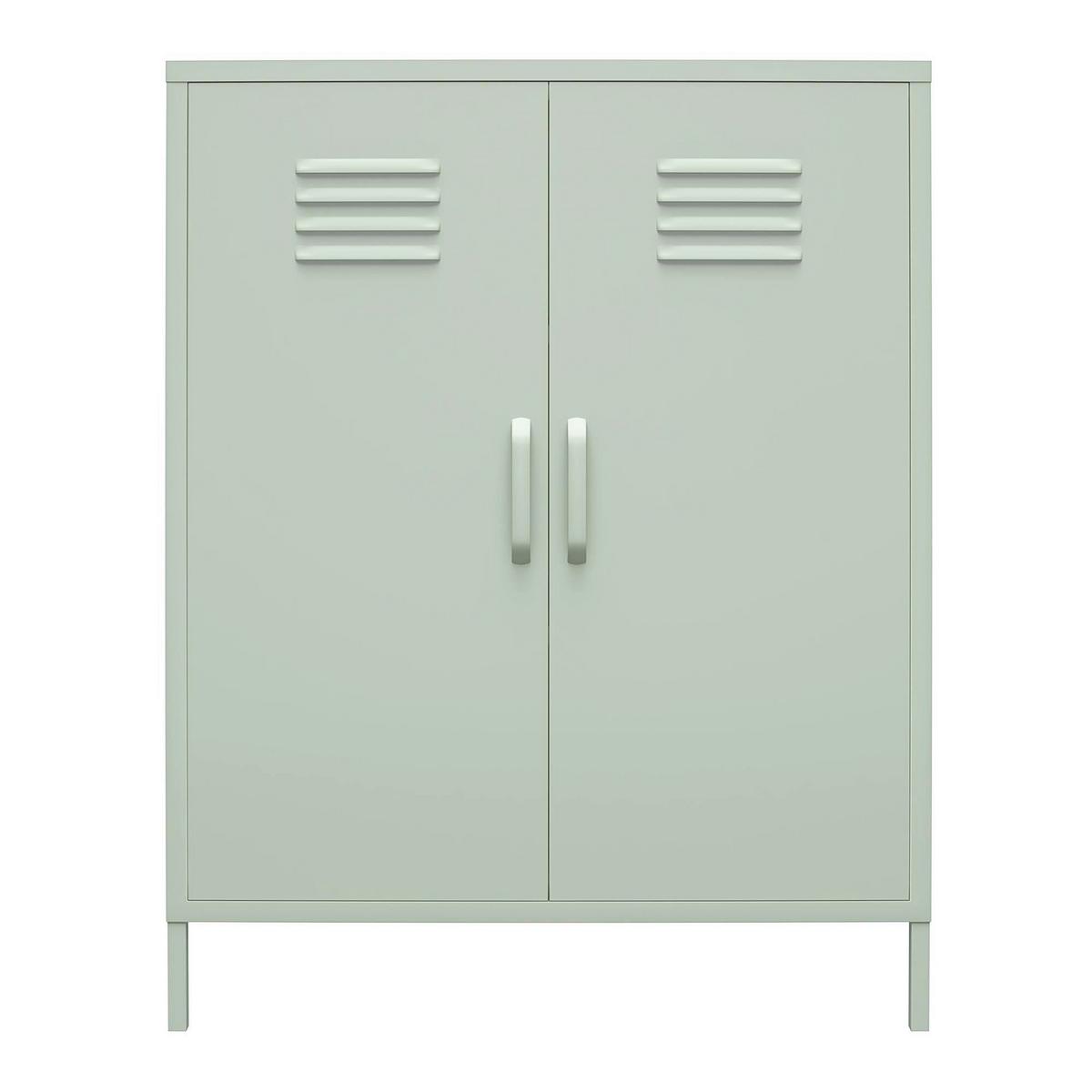Highboard Mission District Grün B: 40cm - Hellgrün/Grün, Design, Metall (40/102/80cm) - MID.YOU