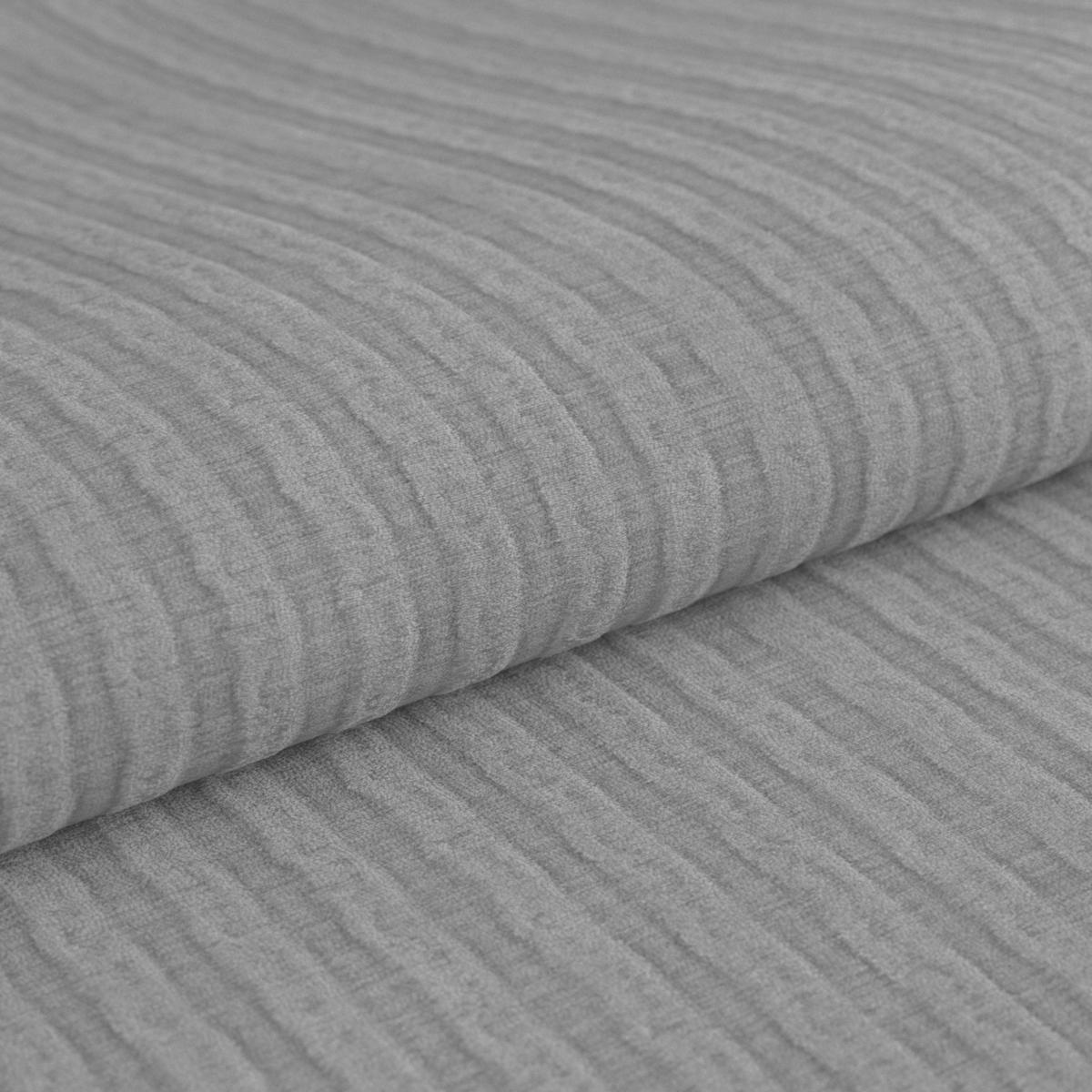 Hocker Gemini Grau, B: 108cm - Chromfarben/Grau, KONVENTIONELL, Textil (108/46/108cm)