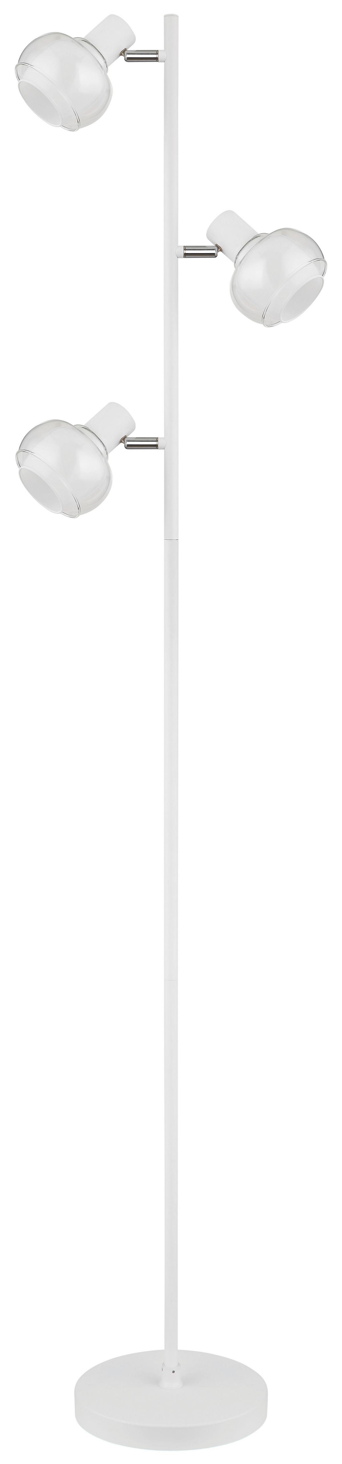 Stehleuchte 54309sw - Klar/Opal, Design, Glas/Metall (25/23/154cm) - Globo