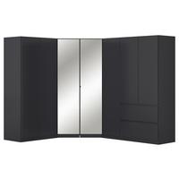 Eckkleiderschrank Costa Grau B: 208 cm - Grau, MODERN, Holzwerkstoff (208/197/253cm) - Rauch Möbel