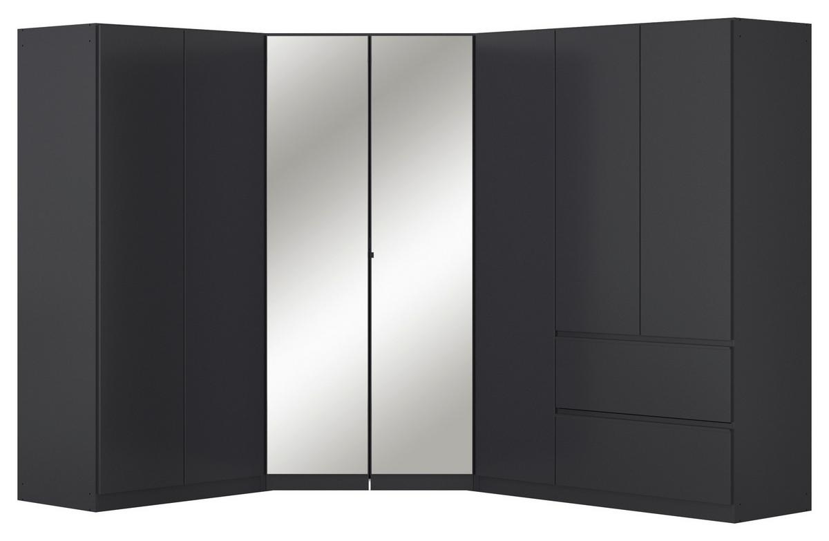 Eckkleiderschrank Costa Grau B: 208 cm - Grau, MODERN, Holzwerkstoff (208/197/253cm) - Rauch Möbel