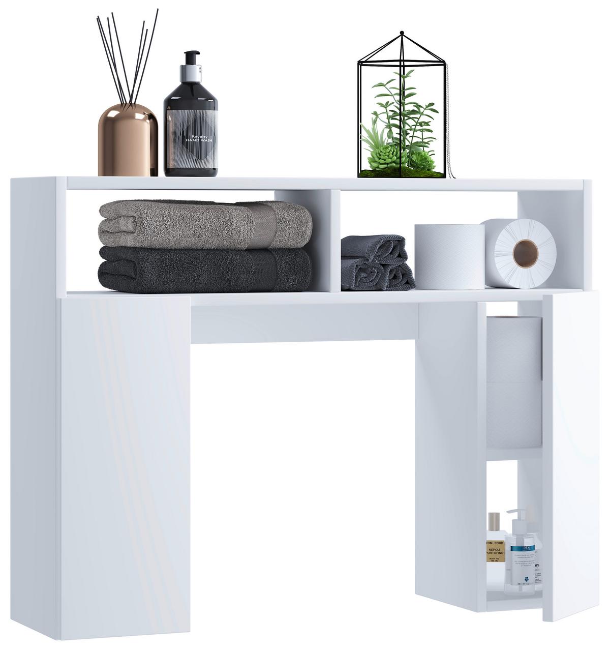 Badezimmerregal Tinoli S - Weiß, MODERN, Holzwerkstoff (76/61/20cm) - MID.YOU