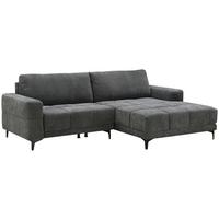 Ecksofa mit Relaxfunktion Chandler - Dunkelgrau/Schwarz, MODERN, Textil (246/165cm) - MID.YOU