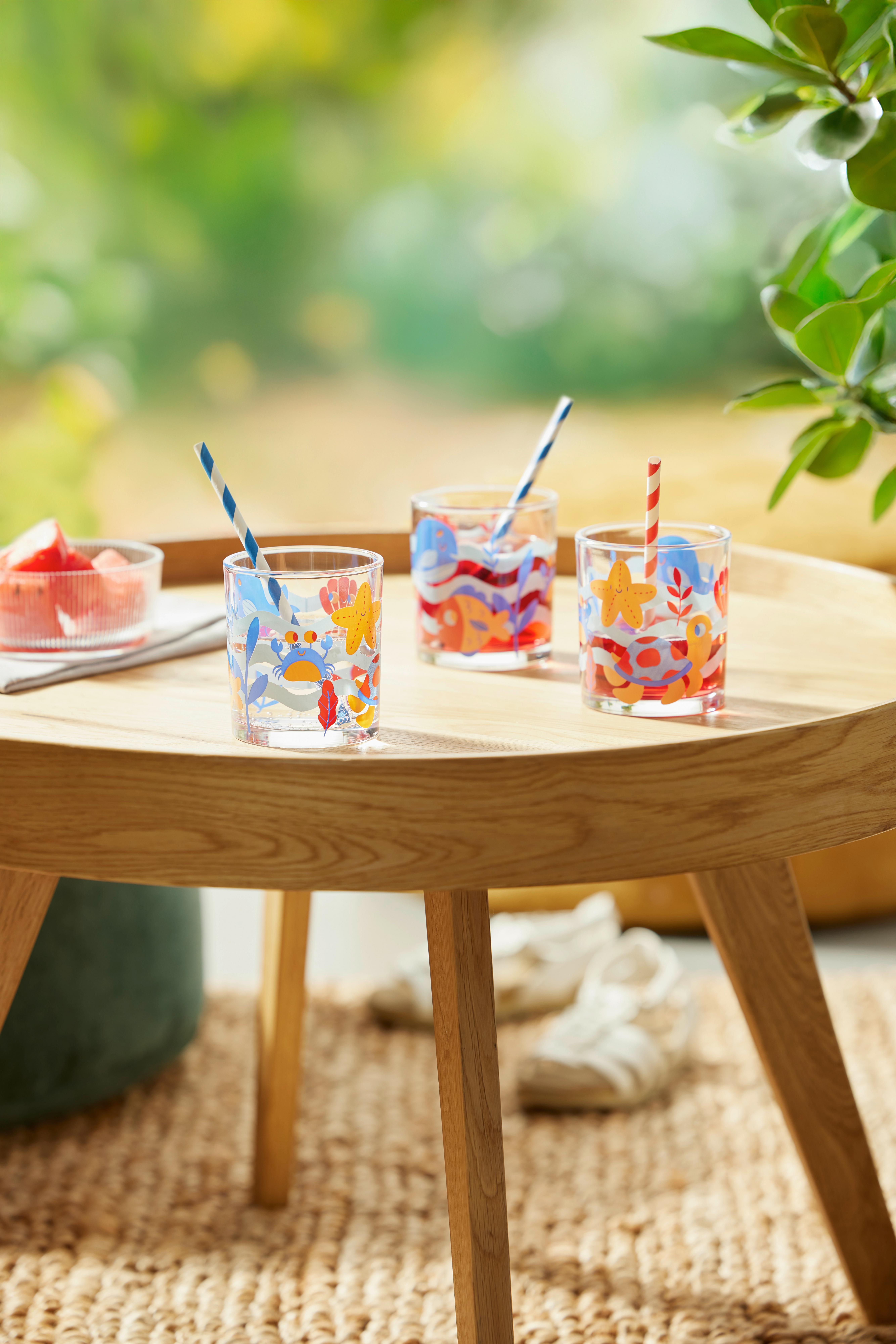 Trinkglas Nisa - Multicolor, Design, Glas (250ml) - BUNINO