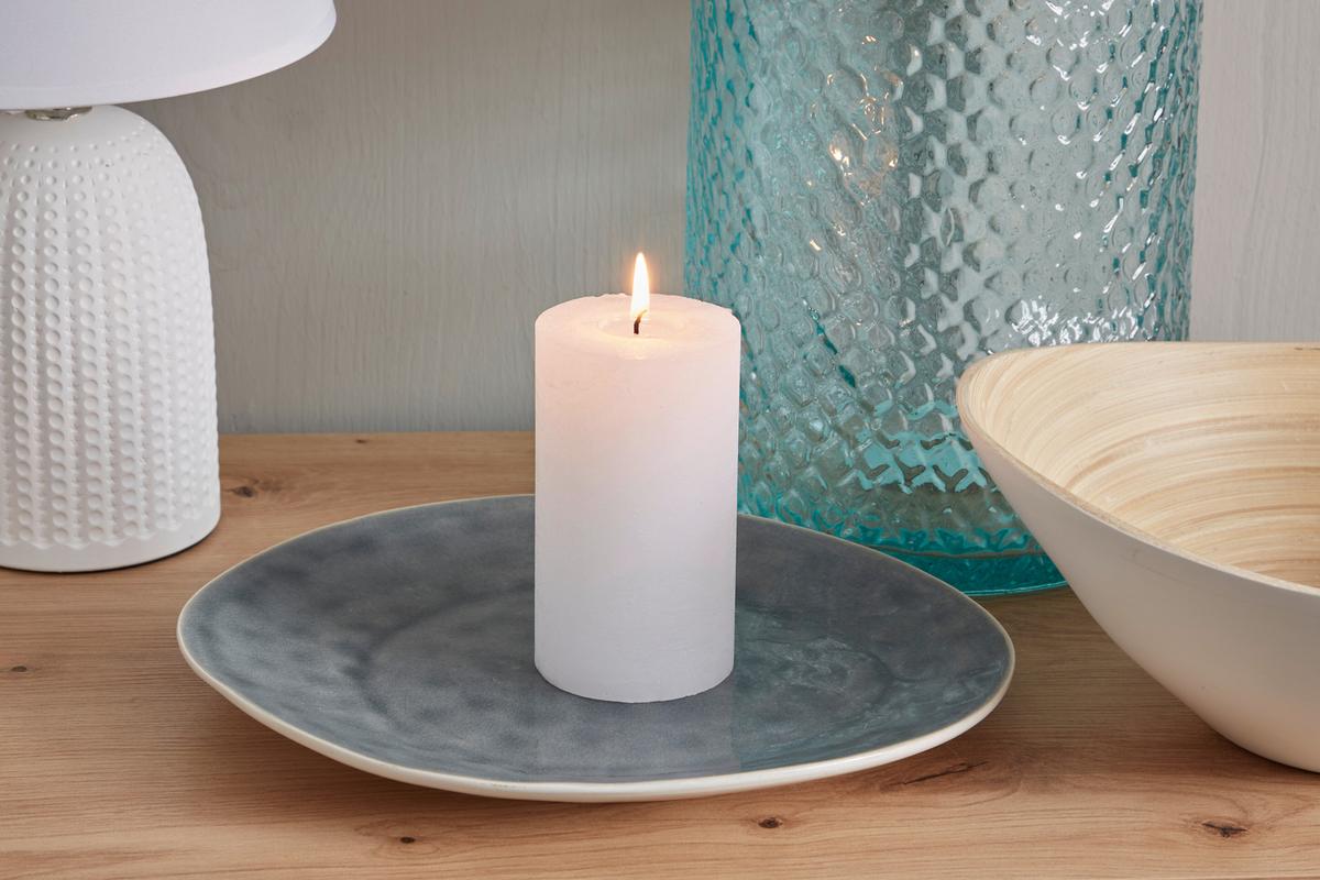 Stumpenkerze Saphira Weiß D/H: 6,8/12 cm - Basics (6,8/12cm) - Ondega