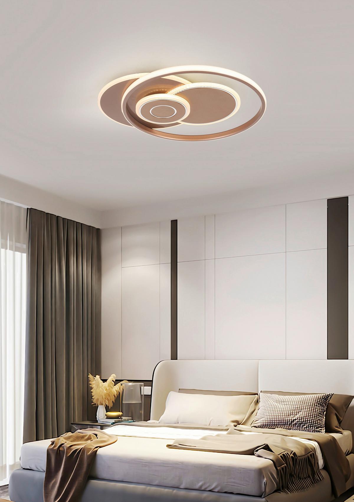 Stropní LED svítidlo Marlin - cappuccino, Moderní, kov/plast (50/42/5,5cm) - Premium Living