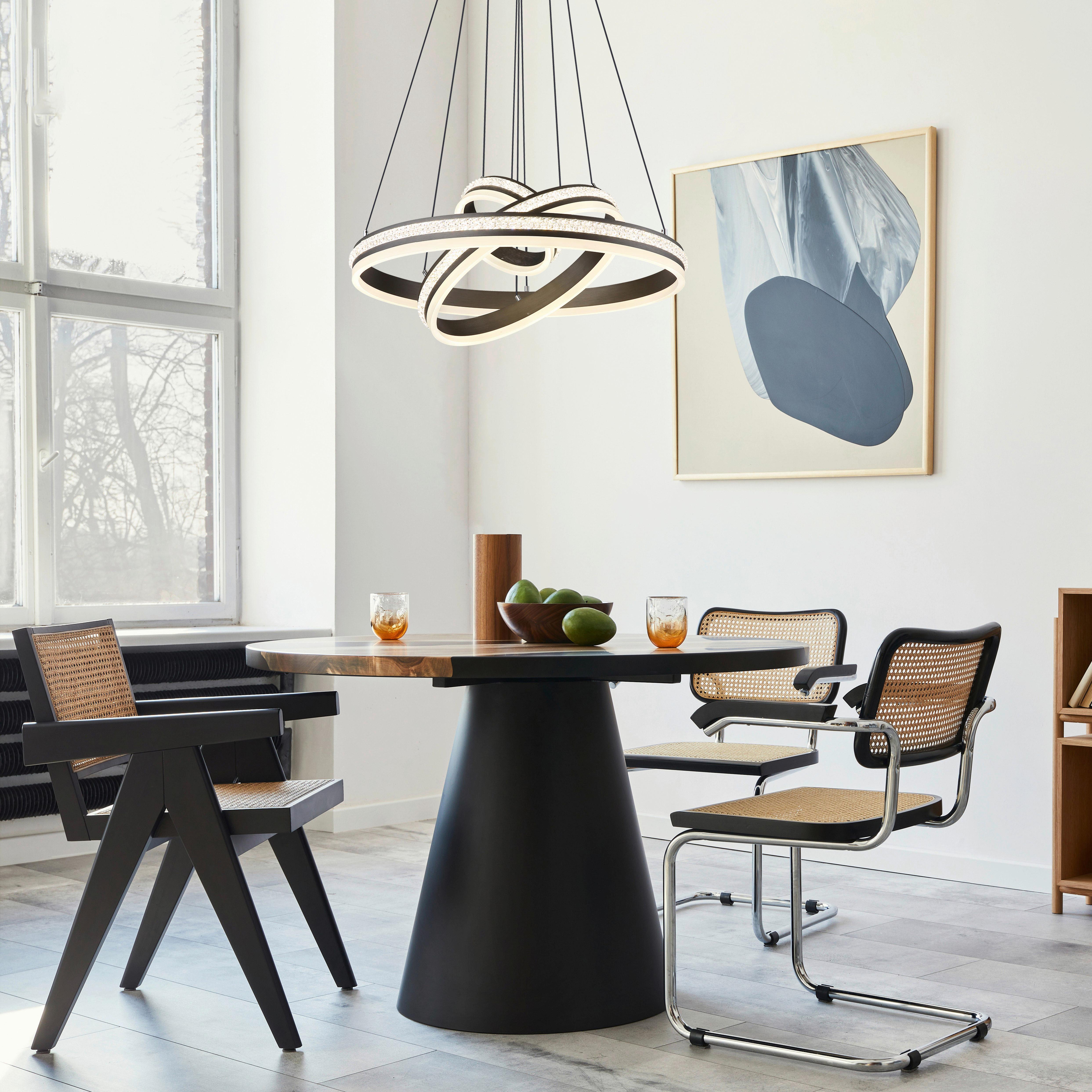 LED-Hängeleuchte 67314-70h - Klar/Titanfarben, Design, Kunststoff/Metall (60/120cm) - Globo