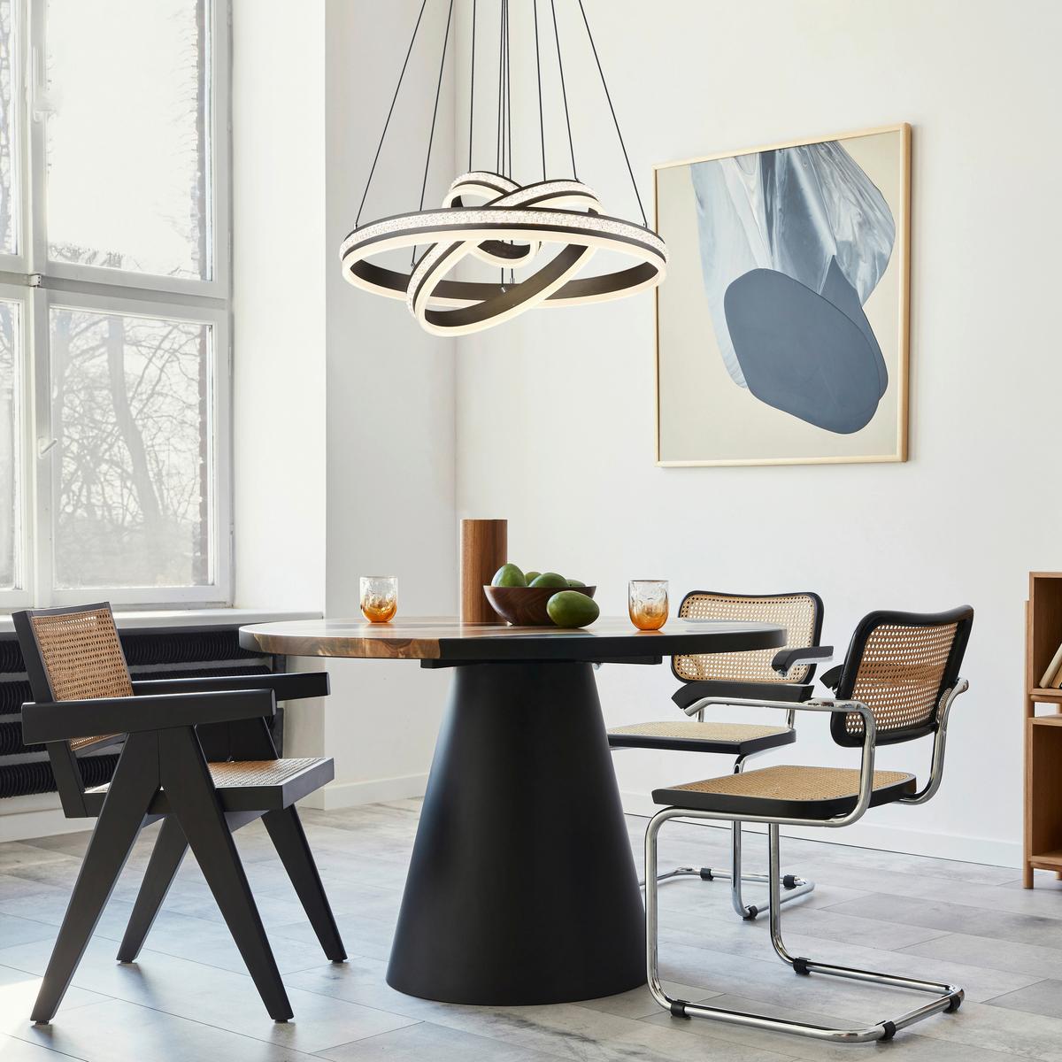 Led Függőlámpa 67314-70h - titánszürke/opál, Design, műanyag/fém (60/120cm) - Globo
