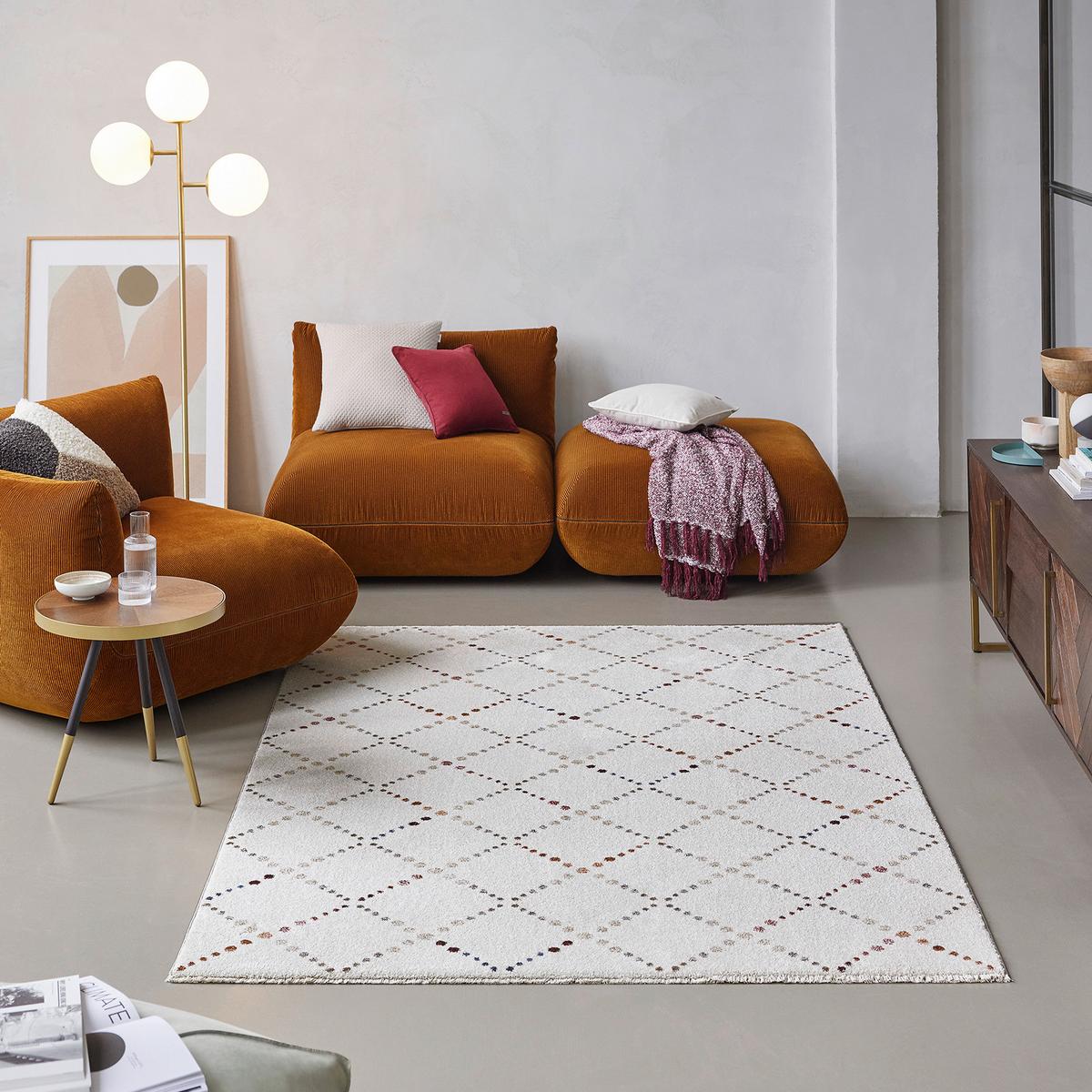 Webteppich Creme/weiß, Bxl: Ca. 133x200cm - Beige/Creme, Design, Textil (133/200cm) - Esprit