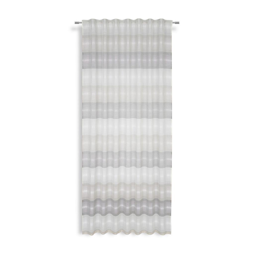 Vorhang mit Schlaufen und Band Hermine 140x245 cm Taupe