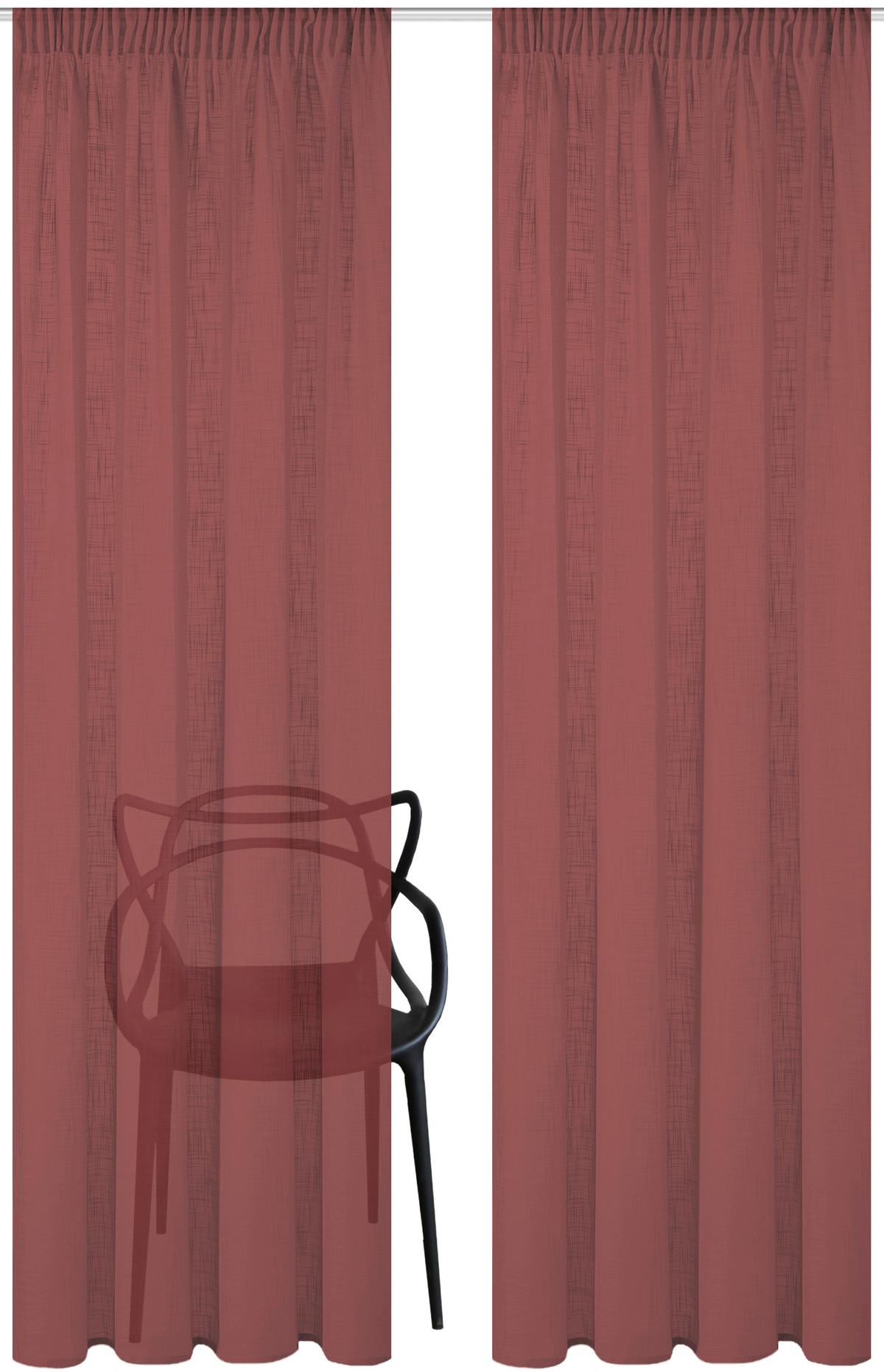 Fertigvorhang Softy 2er Set - Beere, Basics, Textil (140/225cm)