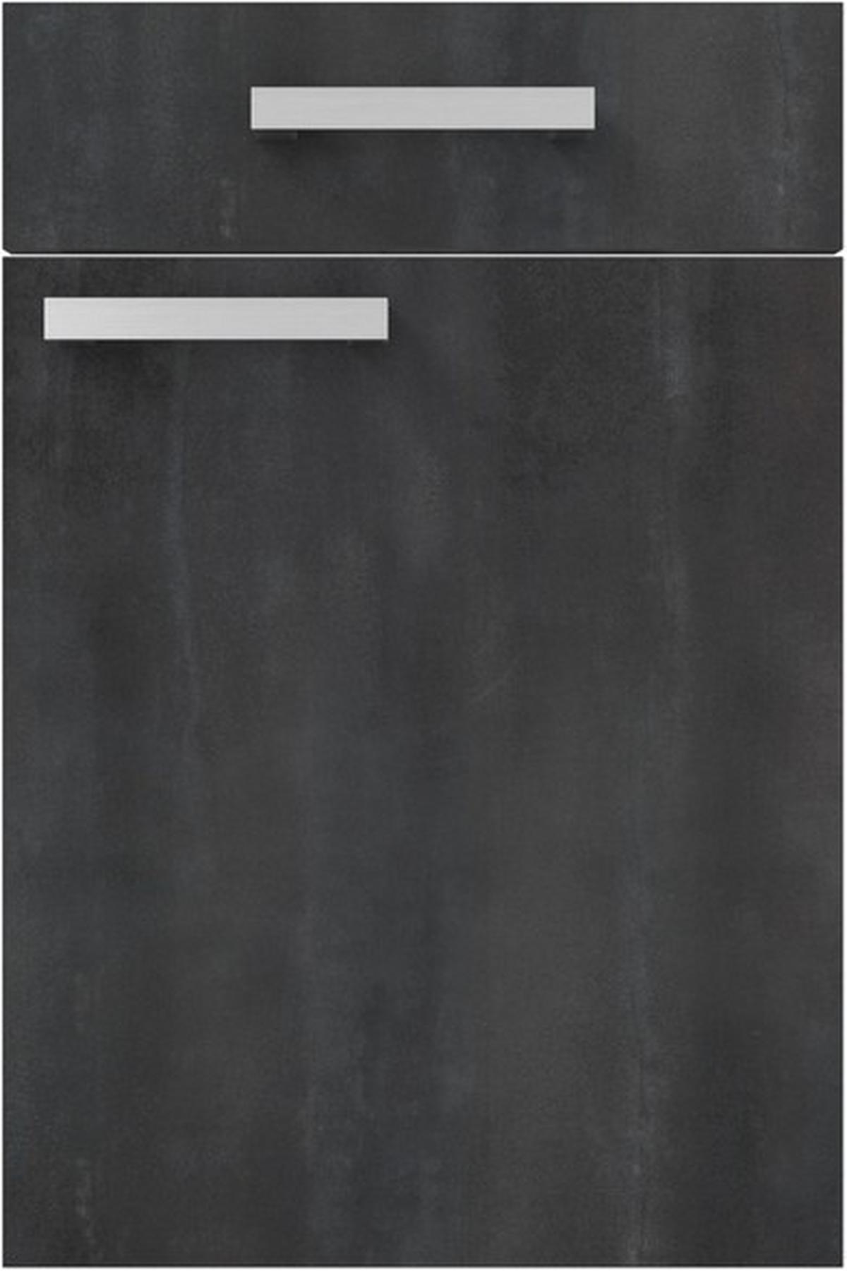 Eckküche Ip1200 Ohne Geräte 185x320 Cm Schwarz - Schwarz/Grau, Basics