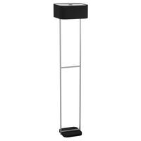 Stehleuchte 39971_savazza - Silberfarben/Schwarz, KONVENTIONELL, Kunststoff/Textil (34/34/158cm) - Eglo