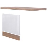 Geschirrspülerfront Valero Gsp-Paket Ti 60 - Weiß Hochglanz/Sonoma Eiche, MODERN, Holzwerkstoff (110/86/60cm) - FlexWell