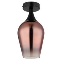 Deckenleuchte 15552d1 - Klar/Schwarz, Trend, Glas/Metall (15/30cm) - Globo