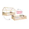 Hausbett Kiefer Massiv 120x200 cm In Naturfarben - Naturfarben, MODERN, Holz (120/200cm) - MID.YOU