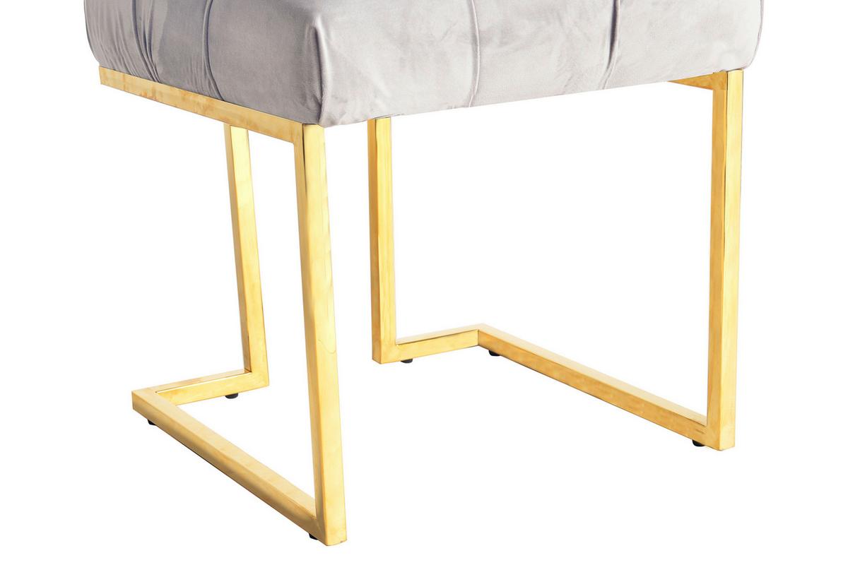 Hocker Rare 100 Taupe B: 48 Cm - Taupe/Goldfarben, Design, Textil (48/48/48cm) - Kayoom