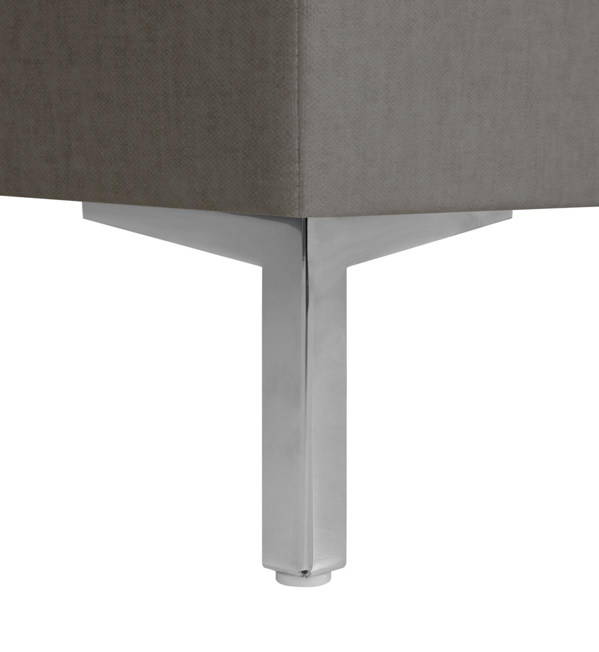 Boxspringbett Graz 180x200 cm Braun inkl. Topper - Alufarben/Braun, MODERN, Textil (180/200cm) - MID.YOU