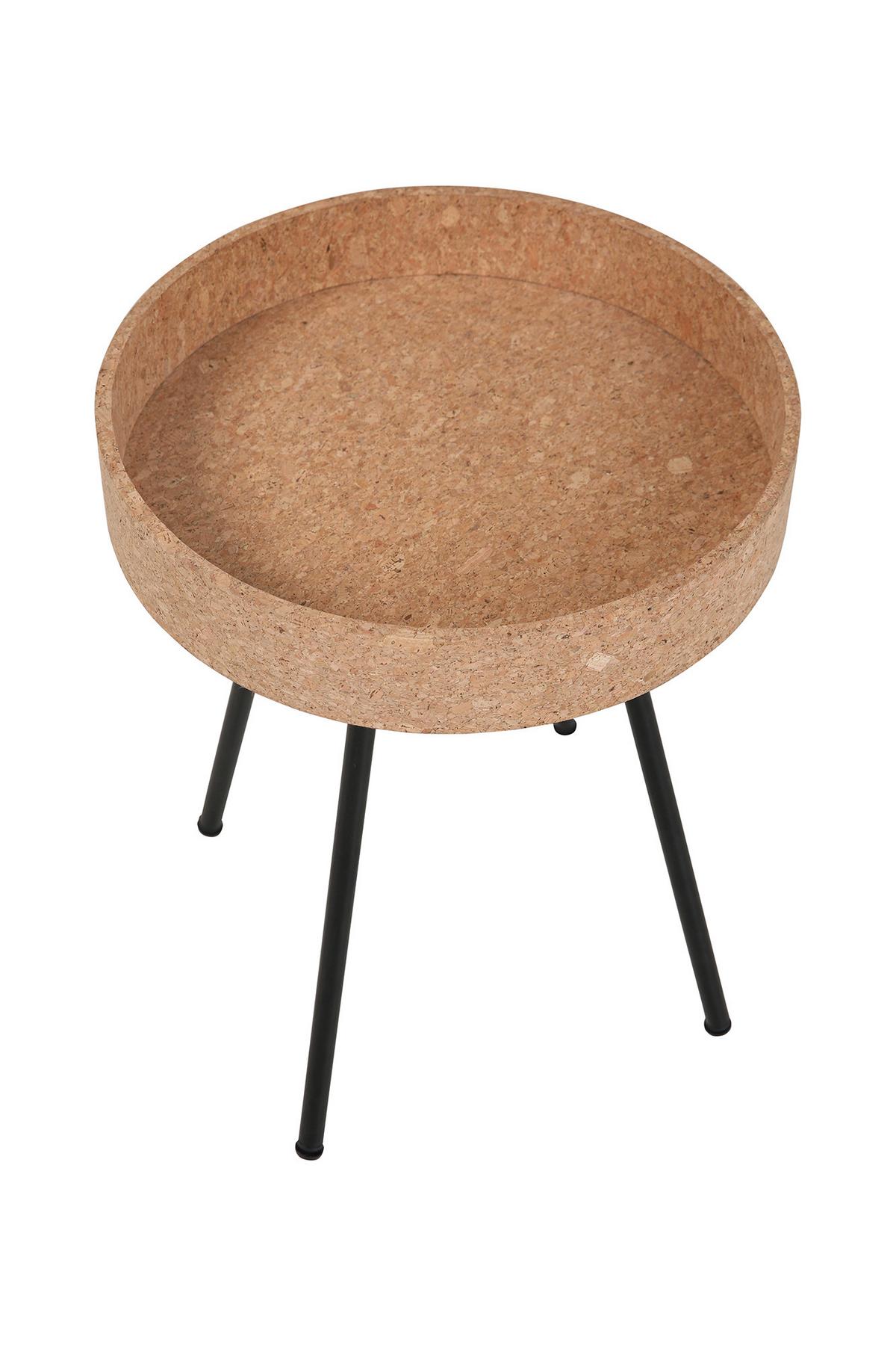 Beistelltischset Naturfarben/schwarz B: 45 Cm - Schwarz/Naturfarben, Design, Holz/Holzwerkstoff (45-38/45-38/50-45cm) - Livetastic