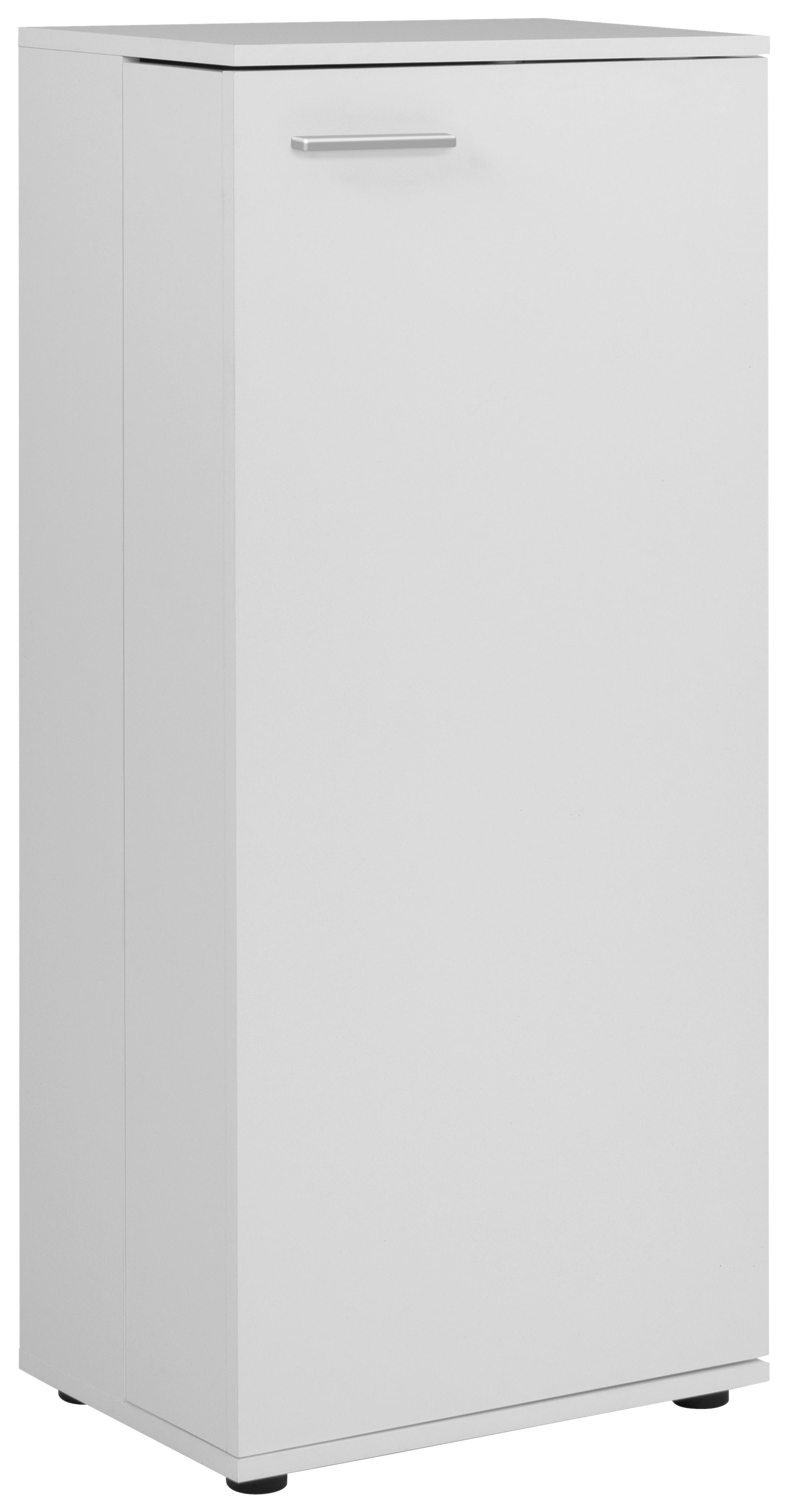 Schuhschrank Satos 02b - Schwarz/Weiß, Design, Holzwerkstoff (50/110/34cm) - MID.YOU