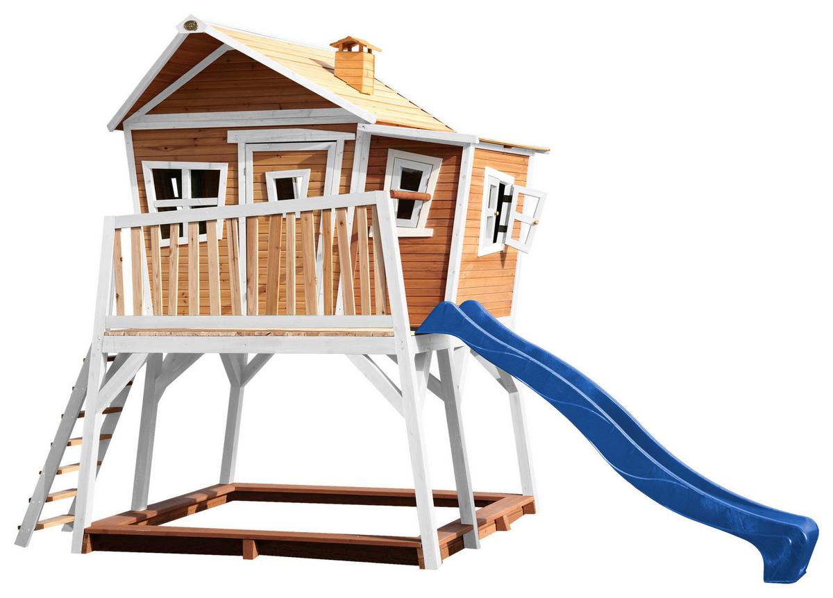 Spielturm A030.150.31 - Blau/Braun, KONVENTIONELL, Holz (432/288/193cm) - Ambia Garden