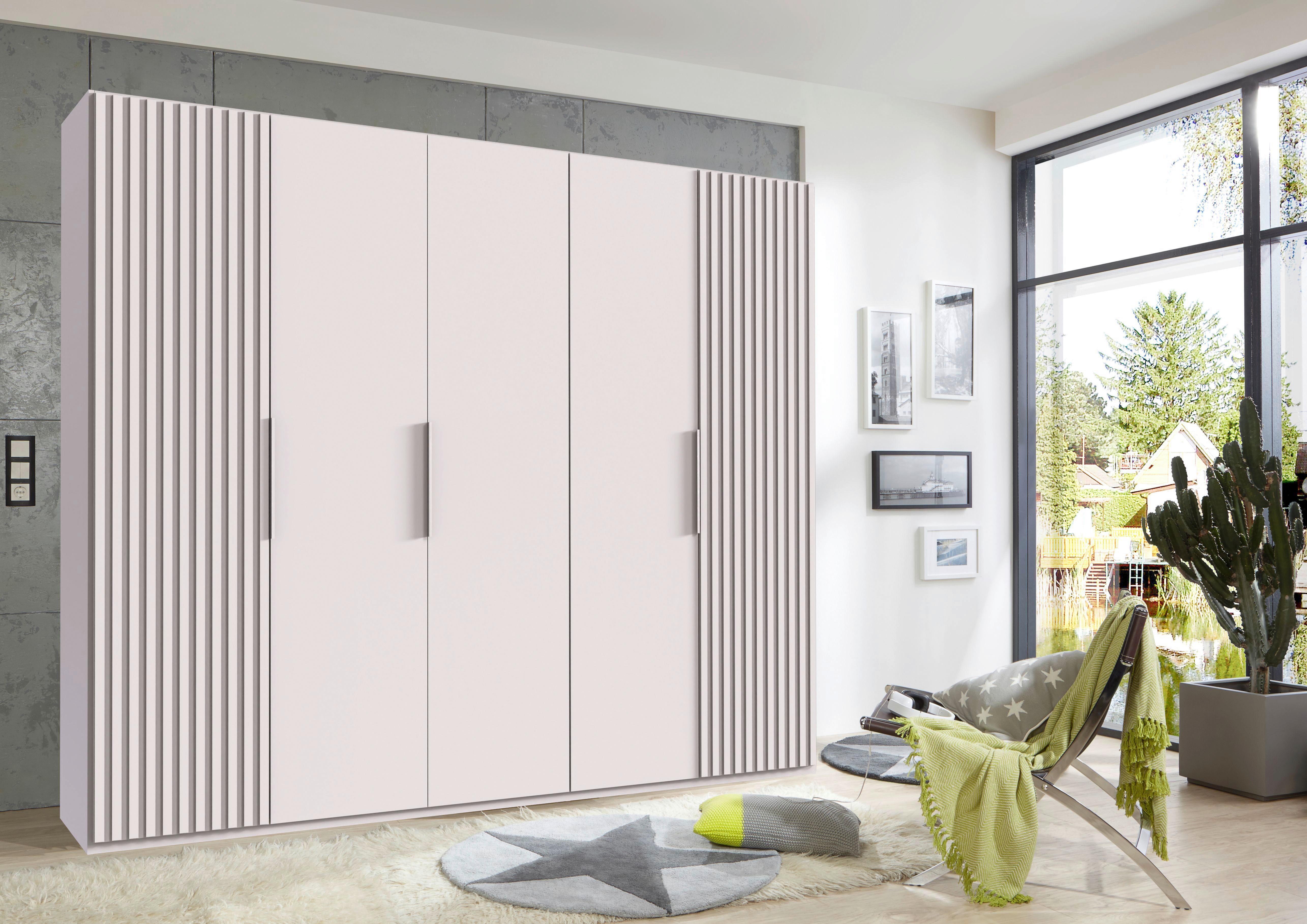 Drehtürenschrank Andorra Weiß B: 250 Cm - Weiß, MODERN, Holzwerkstoff (250/216/58cm) - MID.YOU