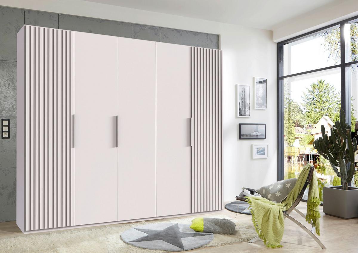Drehtürenschrank Andorra Weiß B: 250 Cm - Weiß, MODERN, Holzwerkstoff (250/216/58cm) - MID.YOU