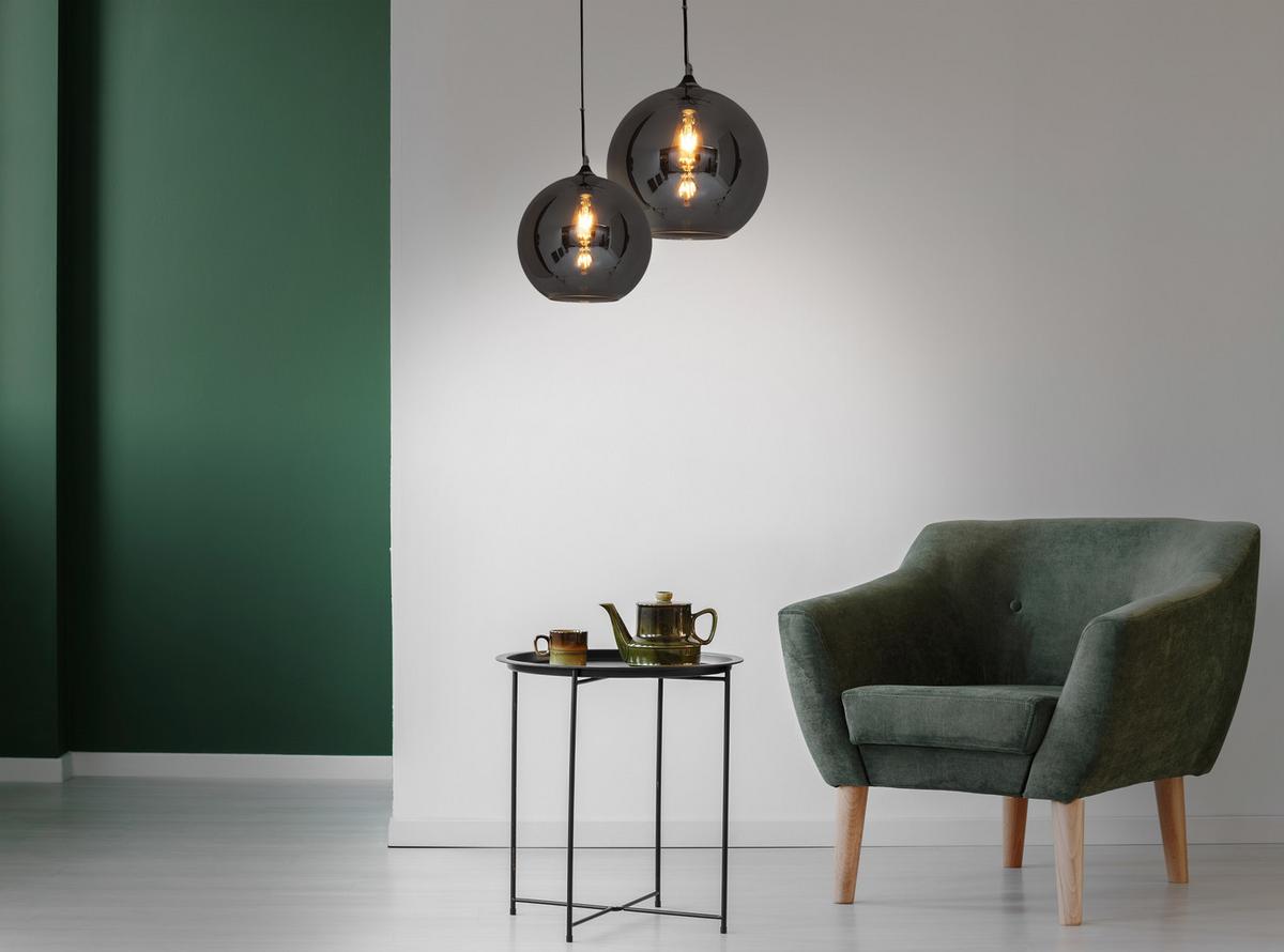 Hängeleuchte 6126697 Vaso - Anthrazit/Schwarz, Design, Glas/Metall (30/130cm) - Näve