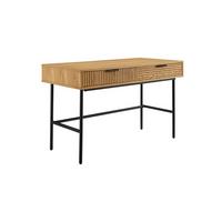 Schreibtisch Schwarz/Eiche Dekor L: 120cm - Eichefarben/Schwarz, MODERN, Holz/Holzwerkstoff (120/60/75cm) - Livetastic