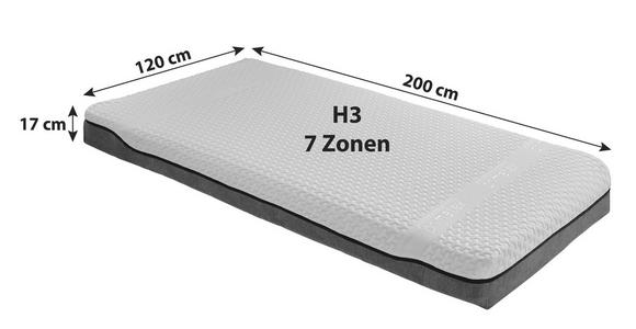 Kaltschaummatratze Homestar 120x200 cm H3 H: 17 cm - Weiß, Textil (120/200cm) - Primatex