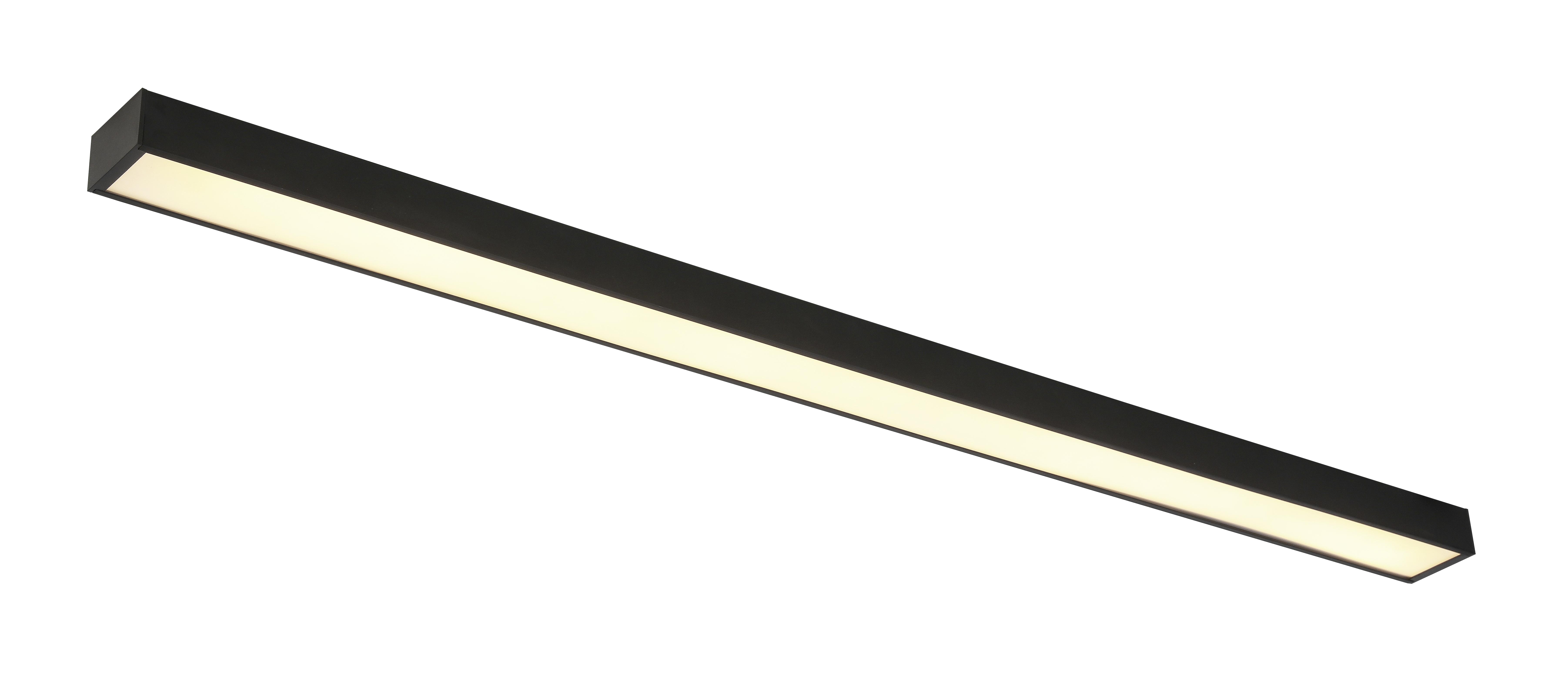 LED-Deckenleuchte Till L: 117 cm, 1-Flammig - Schwarz, MODERN, Kunststoff/Metall (117/6,5/4cm) - Luca Bessoni