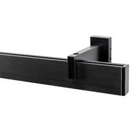 VORHANGSCHIENE FLORENZ SCHWARZ 100 cm - Schwarz, Basics, Metall (100cm)