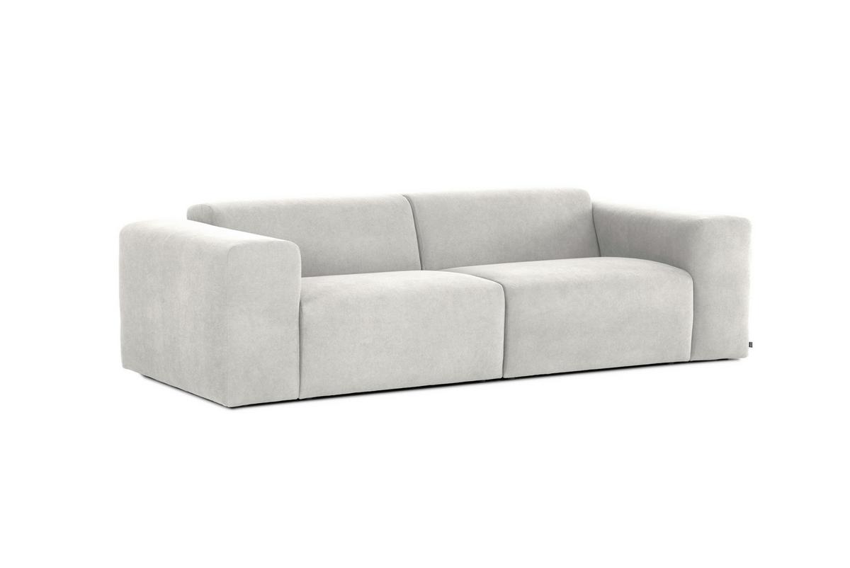 3-Sitzer-Sofa Manne Hellgrau B: 266 cm - Hellgrau/Schwarz, Design, Textil (266/76/116cm) - MID.YOU